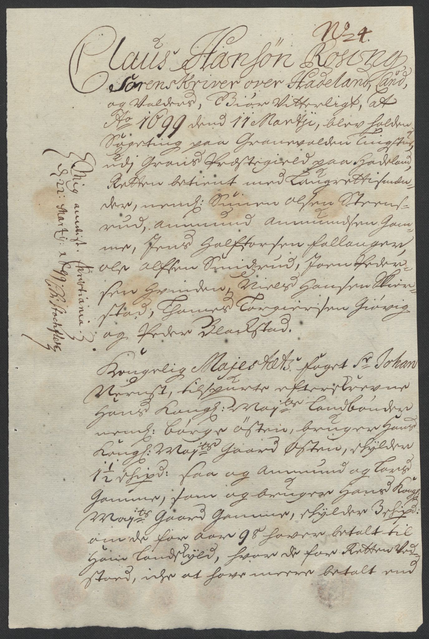 Rentekammeret inntil 1814, Reviderte regnskaper, Fogderegnskap, RA/EA-4092/R18/L1296: Fogderegnskap Hadeland, Toten og Valdres, 1698, s. 237