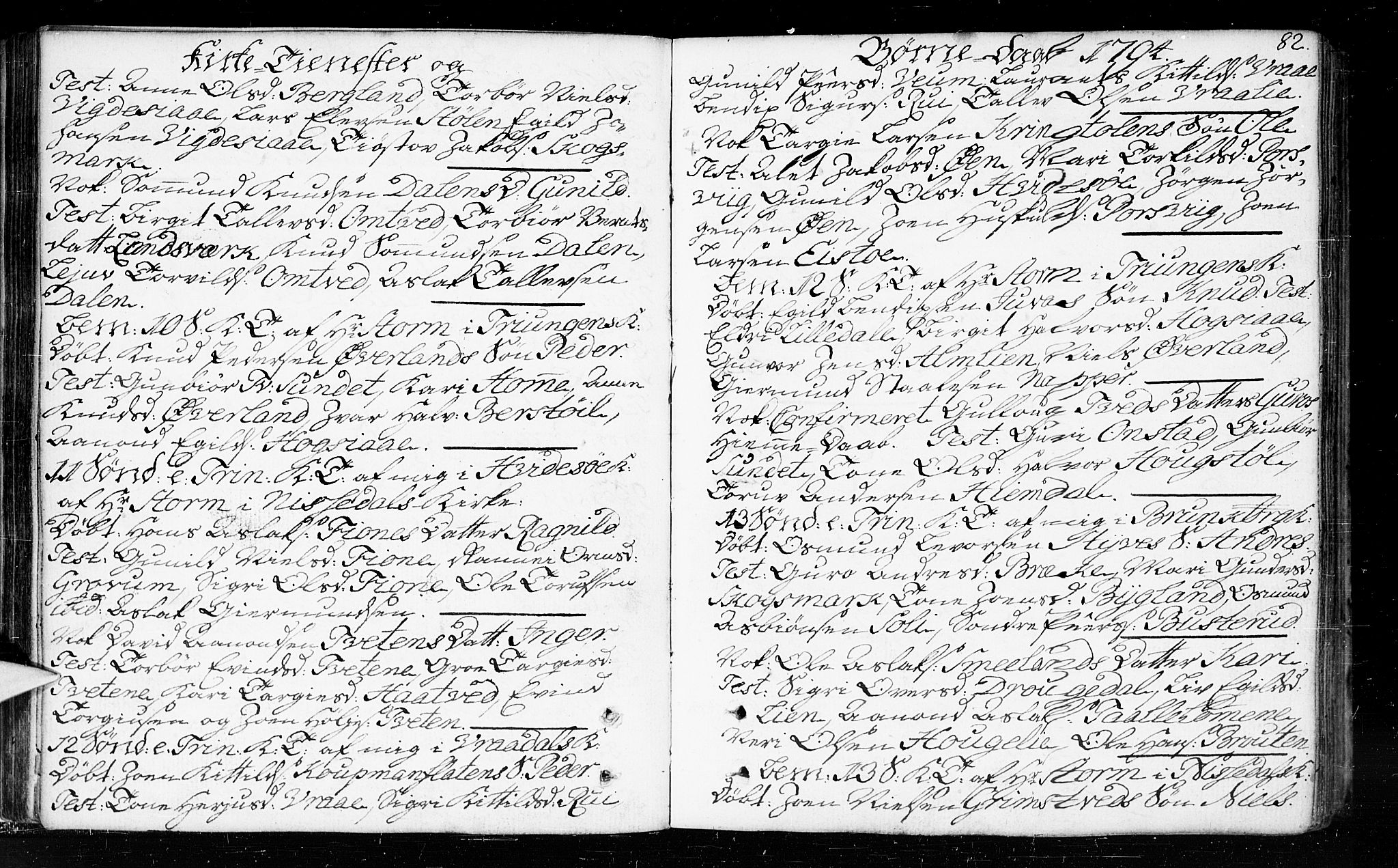 Kviteseid kirkebøker, SAKO/A-276/F/Fa/L0003: Ministerialbok nr. I 3, 1787-1799, s. 82