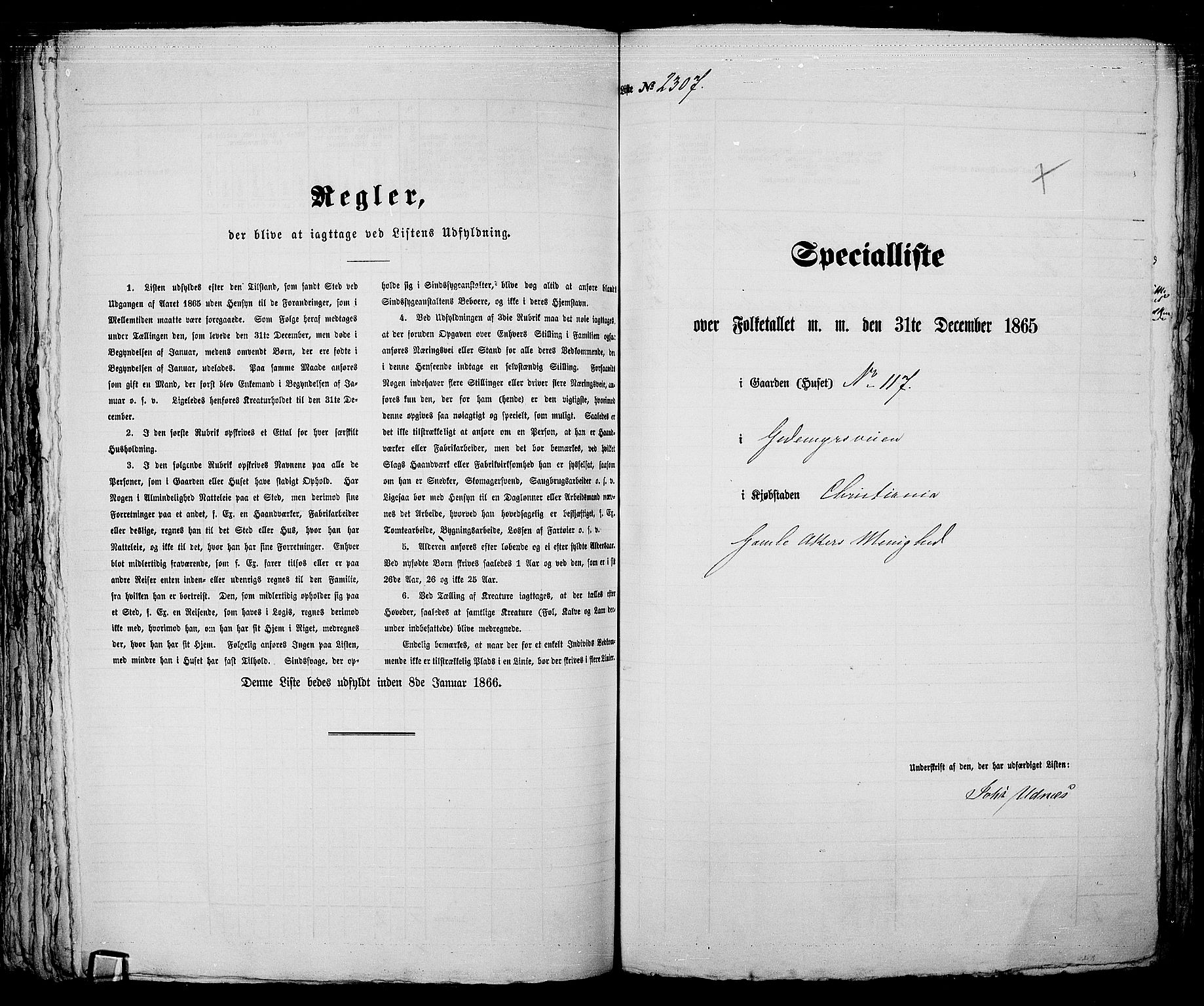 RA, Folketelling 1865 for 0301 Kristiania kjøpstad, 1865, s. 5140