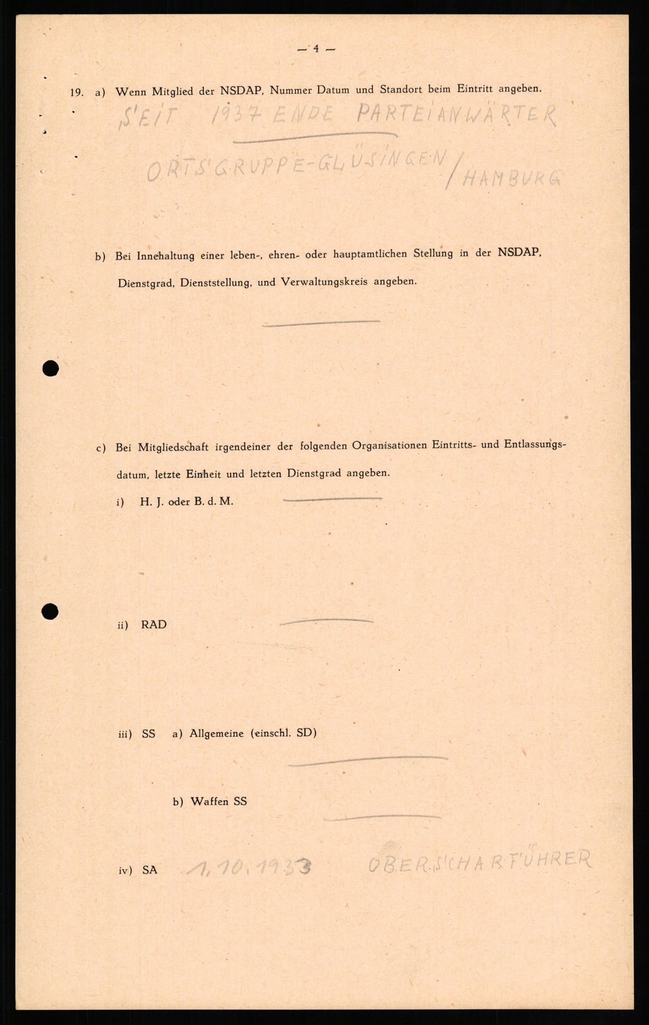 Forsvaret, Forsvarets overkommando II, AV/RA-RAFA-3915/D/Db/L0013: CI Questionaires. Tyske okkupasjonsstyrker i Norge. Tyskere., 1945-1946, s. 475