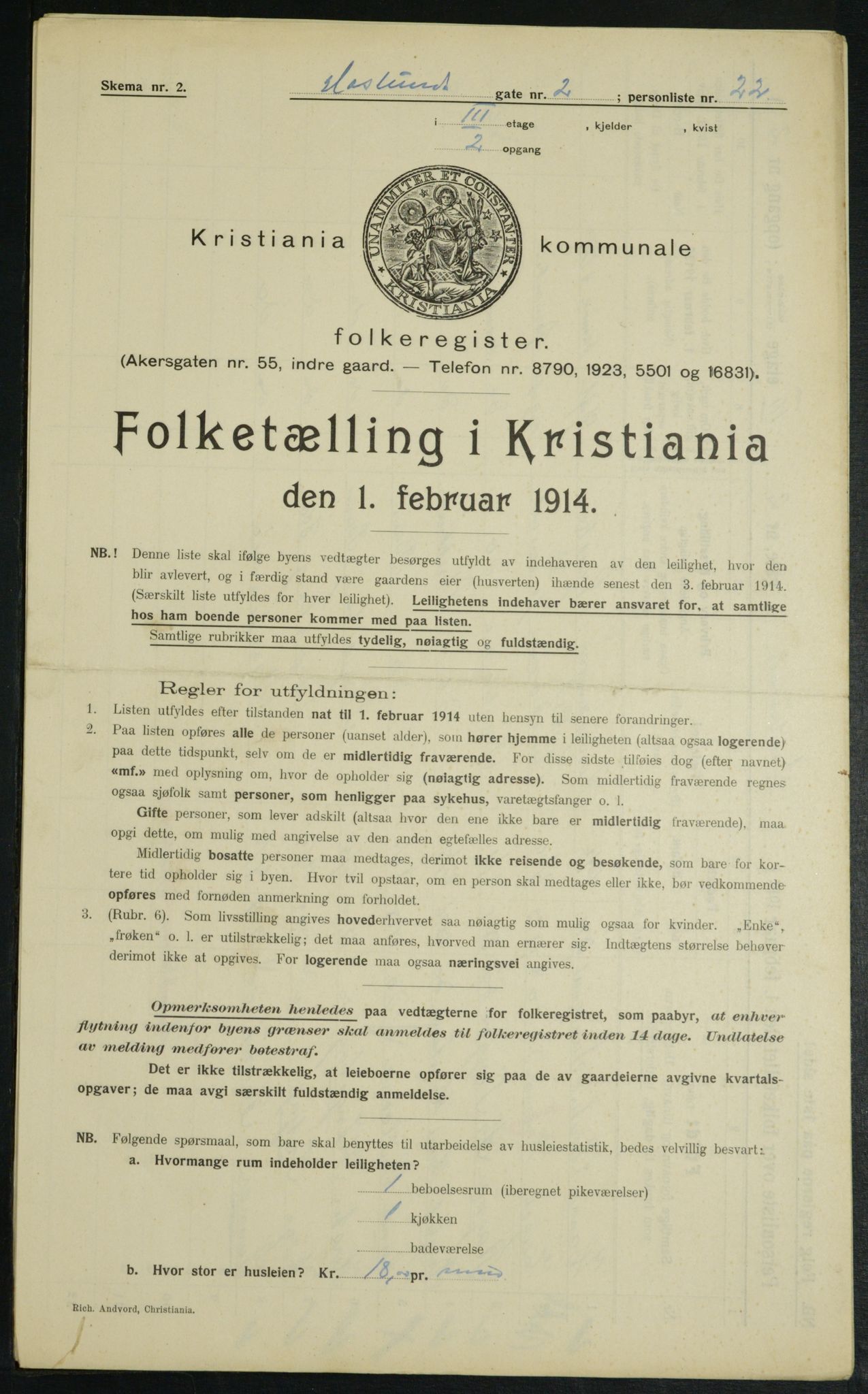 OBA, Kommunal folketelling 1.2.1914 for Kristiania, 1914, s. 26870