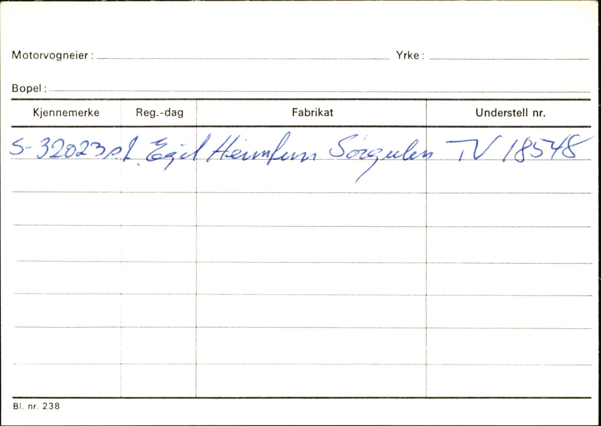 Statens vegvesen, Sogn og Fjordane vegkontor, SAB/A-5301/4/F/L0130: Eigarregister Eid T-Å. Høyanger A-O, 1945-1975, s. 2031