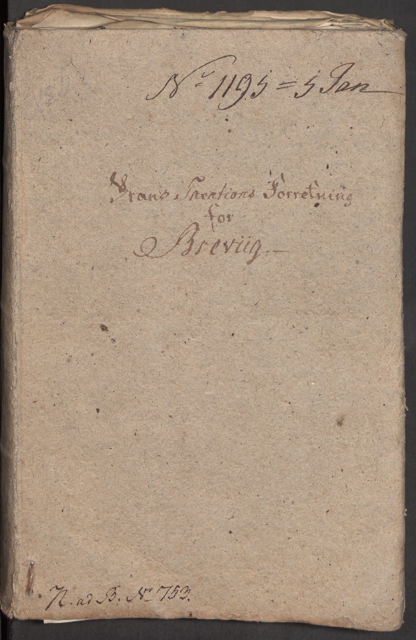 Kommersekollegiet, Brannforsikringskontoret 1767-1814, RA/EA-5458/F/Fb/L0060/0001: Bratsberg amt / Branntakstprotokoll Brevik, 1787