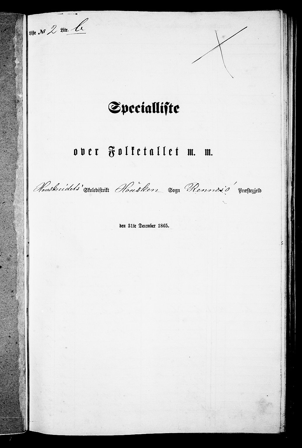 RA, Folketelling 1865 for 1142P Rennesøy prestegjeld, 1865, s. 36