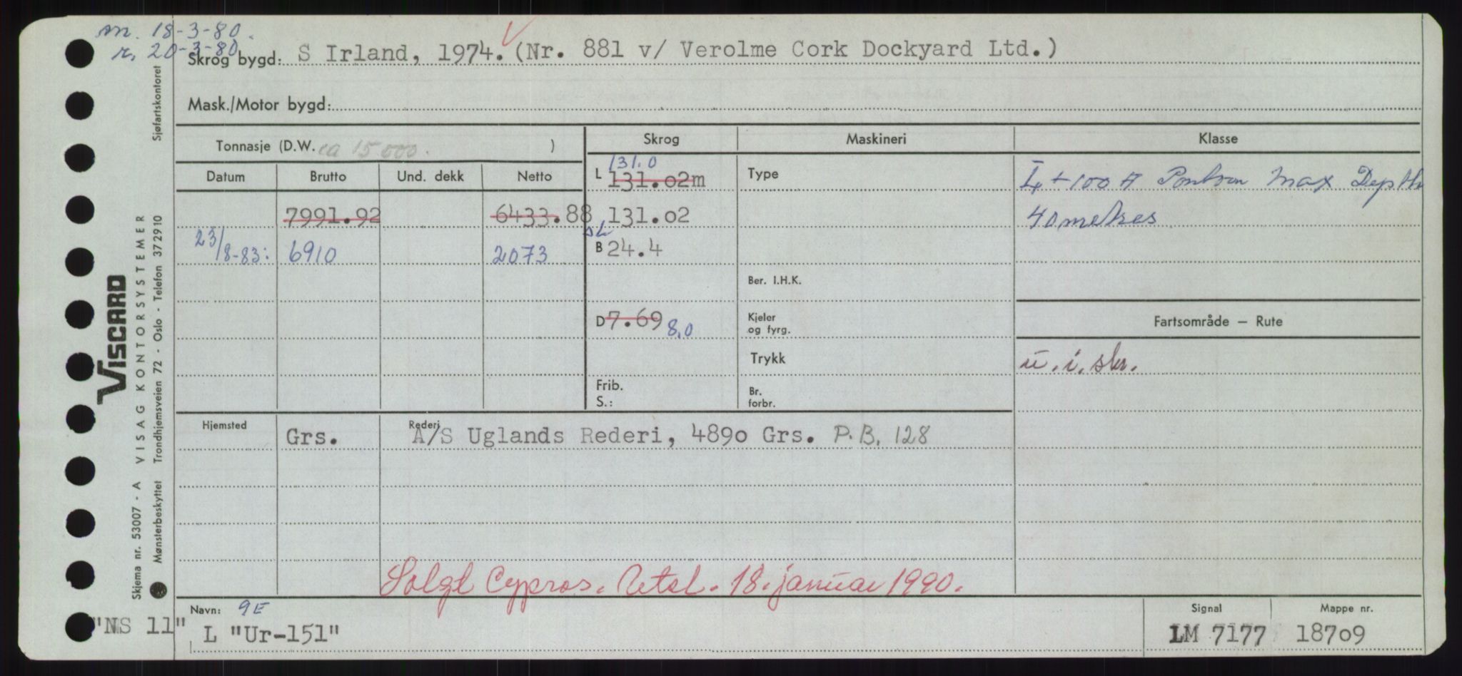 Sjøfartsdirektoratet med forløpere, Skipsmålingen, RA/S-1627/H/Hd/L0040: Fartøy, U-Ve, s. 113