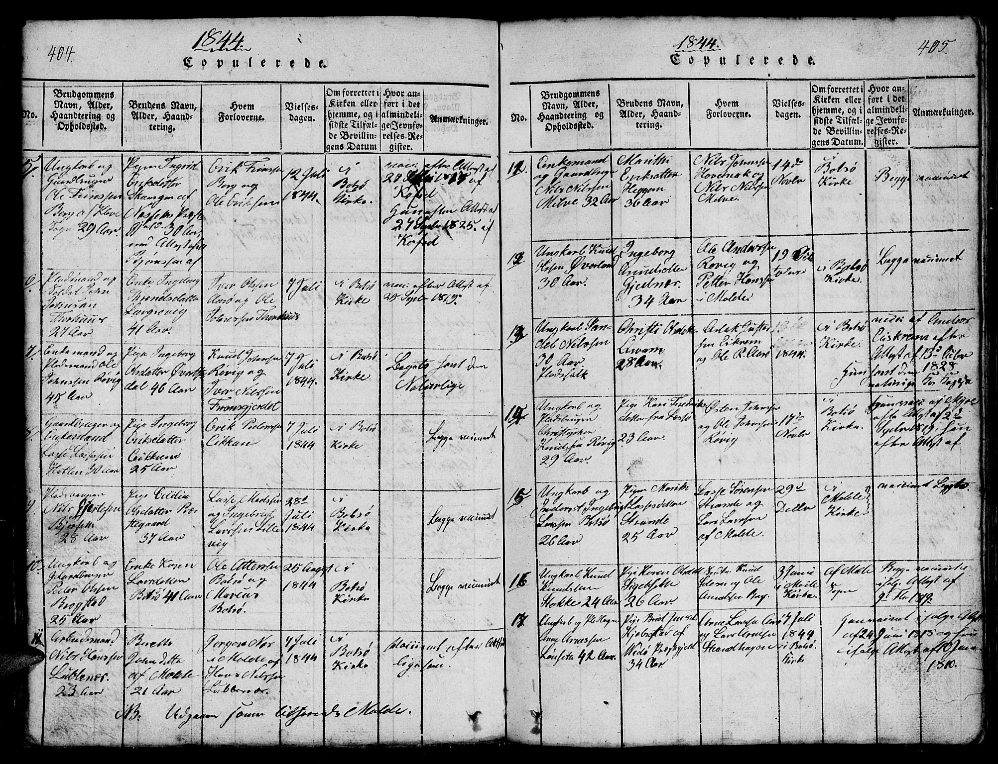 Ministerialprotokoller, klokkerbøker og fødselsregistre - Møre og Romsdal, AV/SAT-A-1454/555/L0665: Klokkerbok nr. 555C01, 1818-1868, s. 404-405