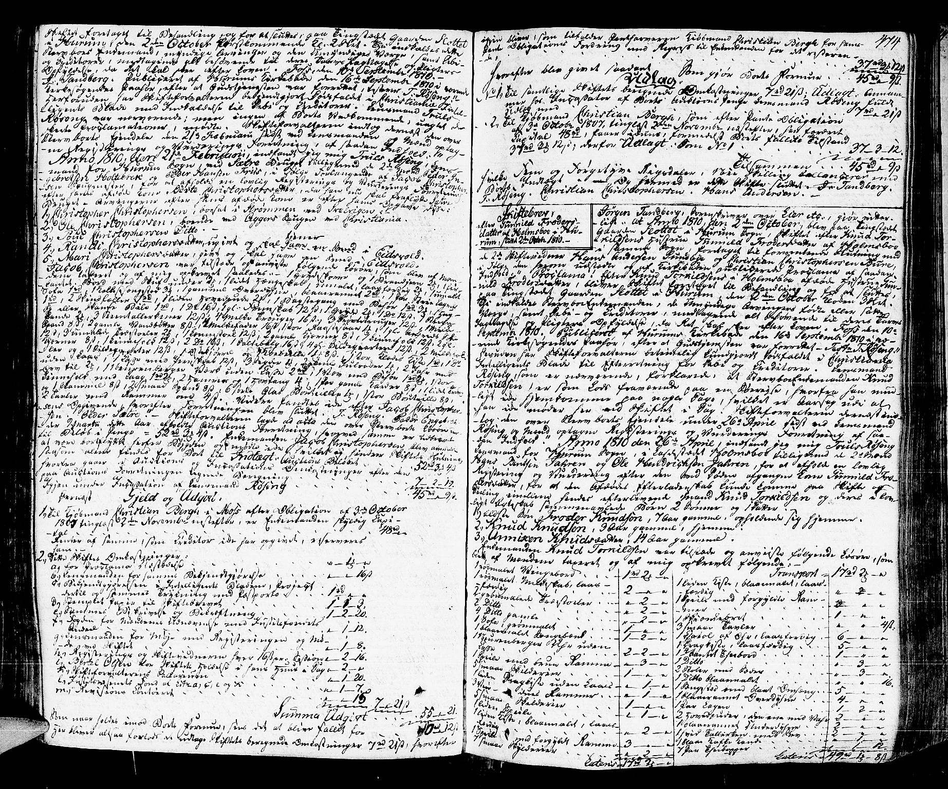 Lier, Røyken og Hurum sorenskriveri, AV/SAKO-A-89/H/Hc/L0009: Skifteprotokoll, 1805-1813, s. 473b-474a
