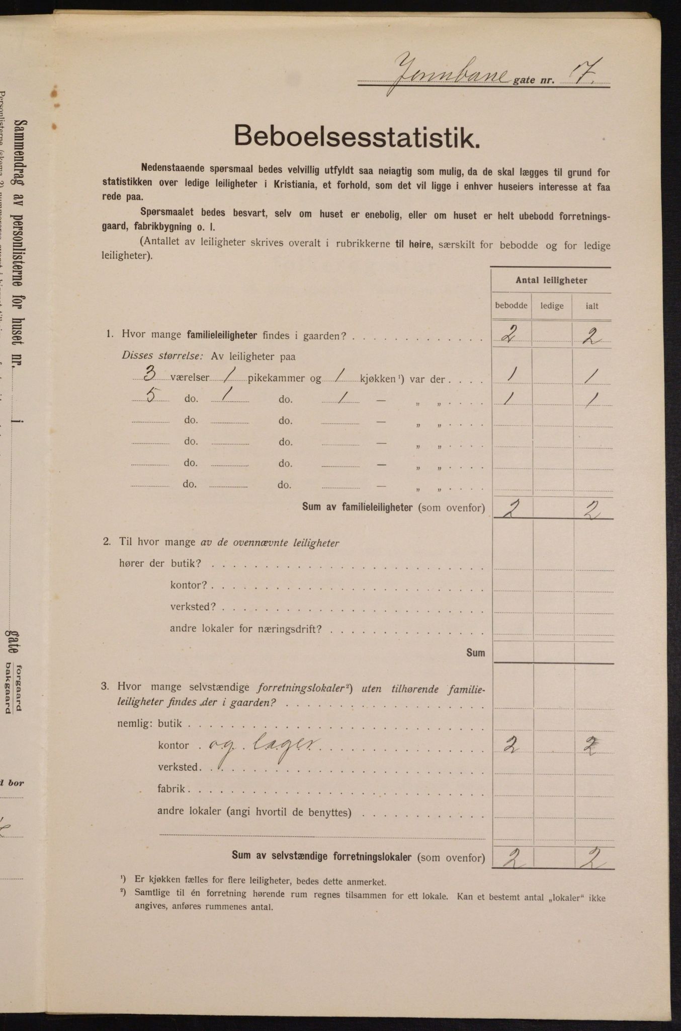 OBA, Kommunal folketelling 1.2.1913 for Kristiania, 1913, s. 46560