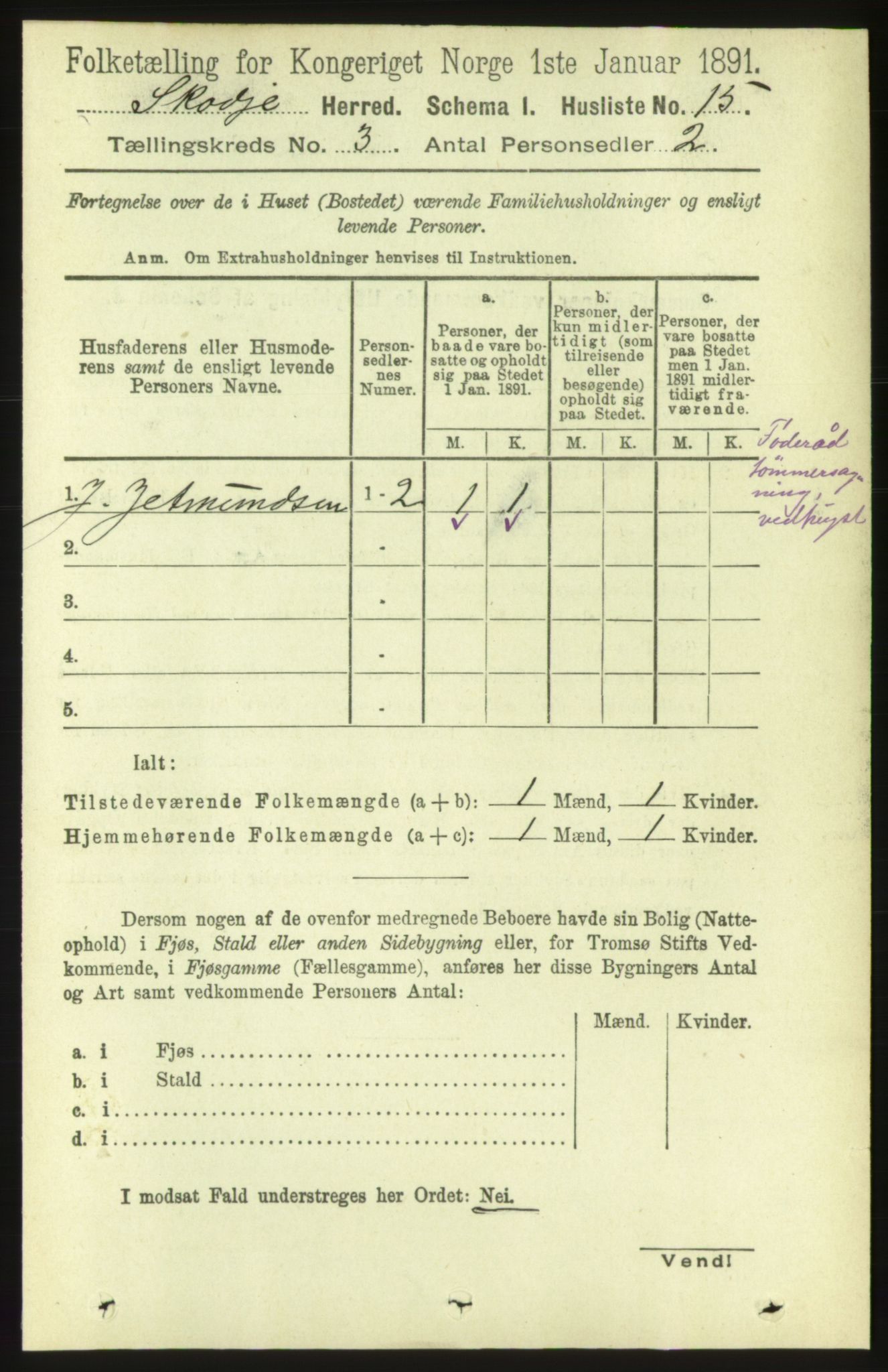 RA, Folketelling 1891 for 1529 Skodje herred, 1891, s. 449