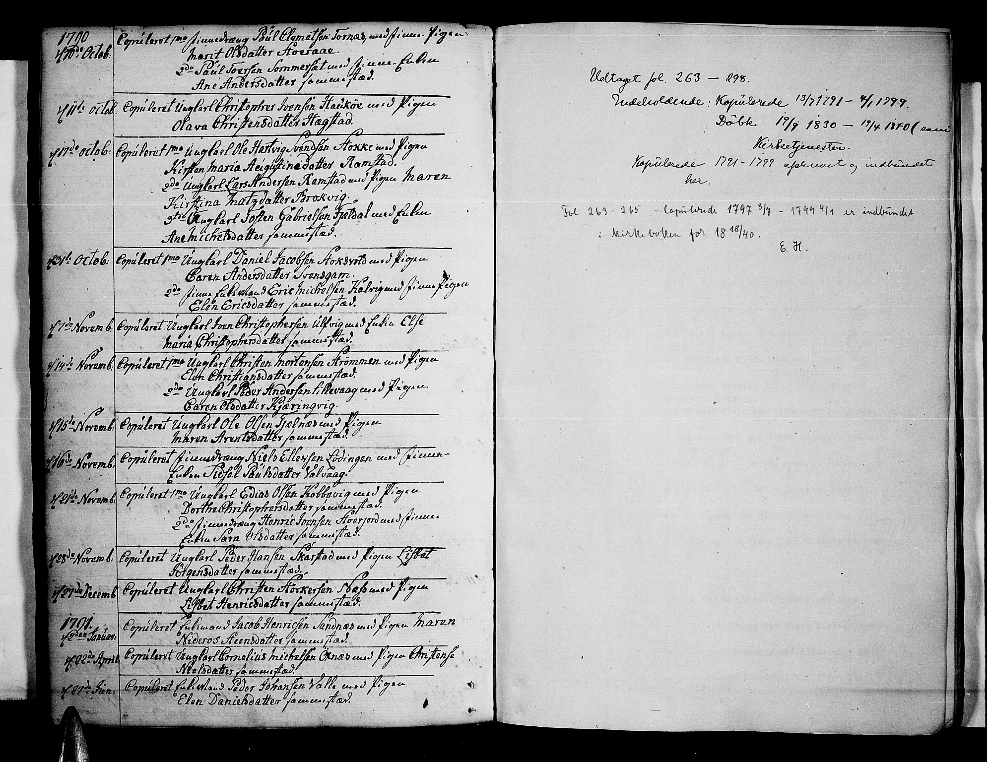 Ministerialprotokoller, klokkerbøker og fødselsregistre - Nordland, AV/SAT-A-1459/872/L1031: Ministerialbok nr. 872A06, 1787-1829, s. 263a