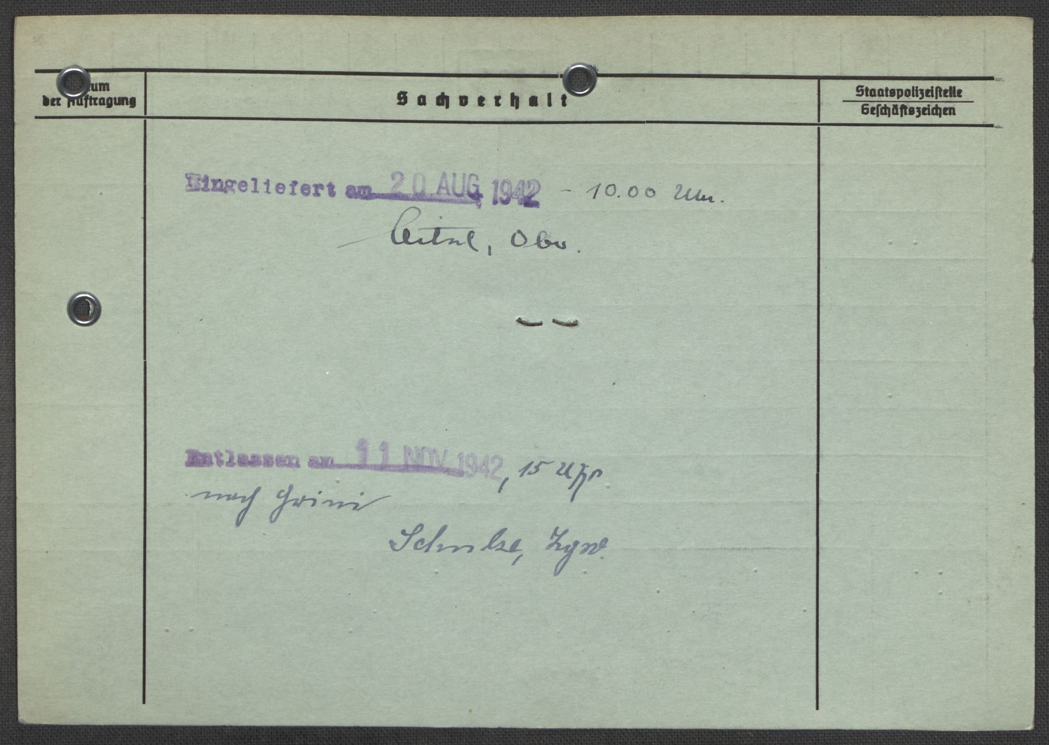 Befehlshaber der Sicherheitspolizei und des SD, RA/RAFA-5969/E/Ea/Eaa/L0008: Register over norske fanger i Møllergata 19: Oelze-Ru, 1940-1945, s. 431