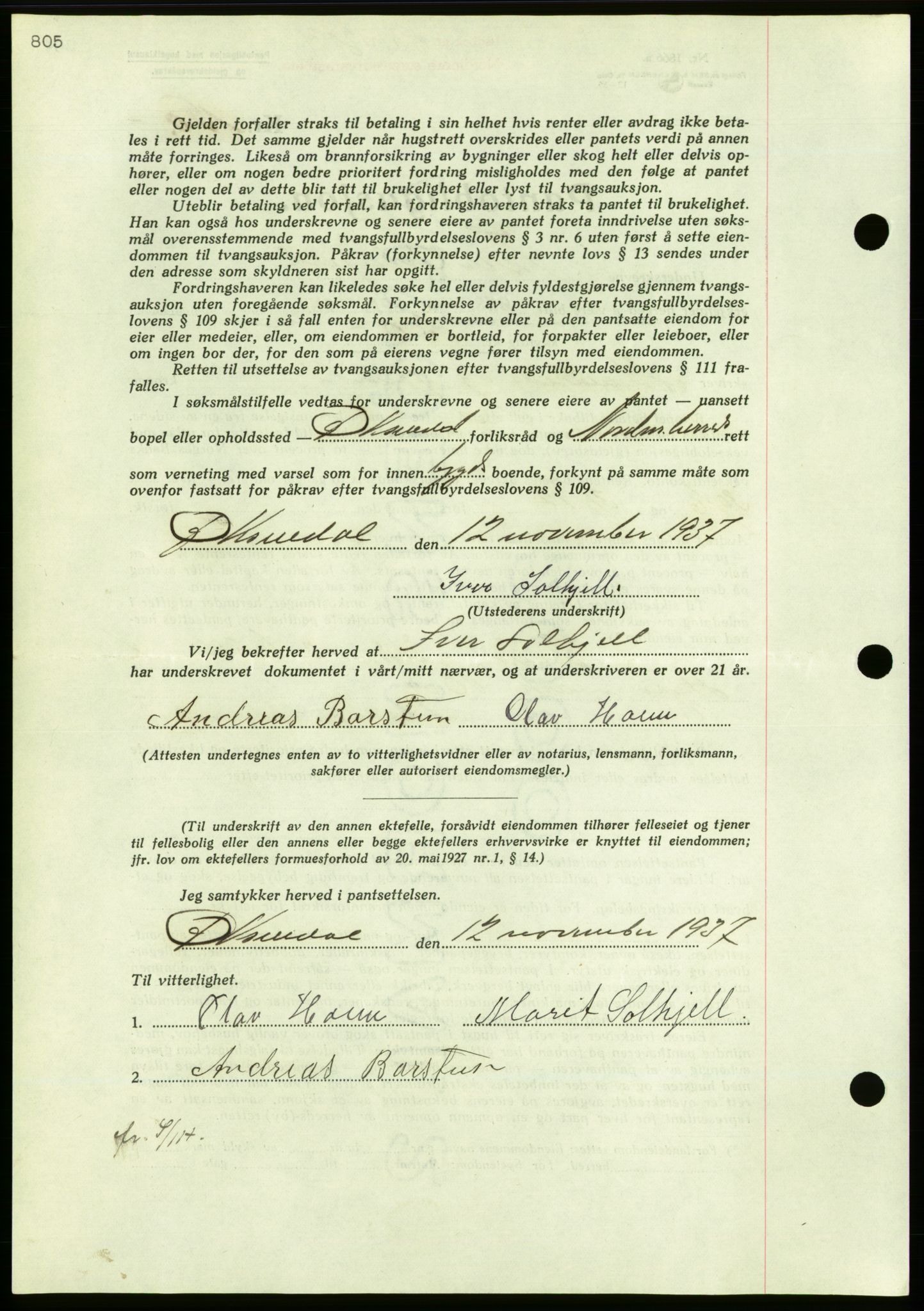 Nordmøre sorenskriveri, AV/SAT-A-4132/1/2/2Ca/L0092: Pantebok nr. B82, 1937-1938, Dagboknr: 501/1938