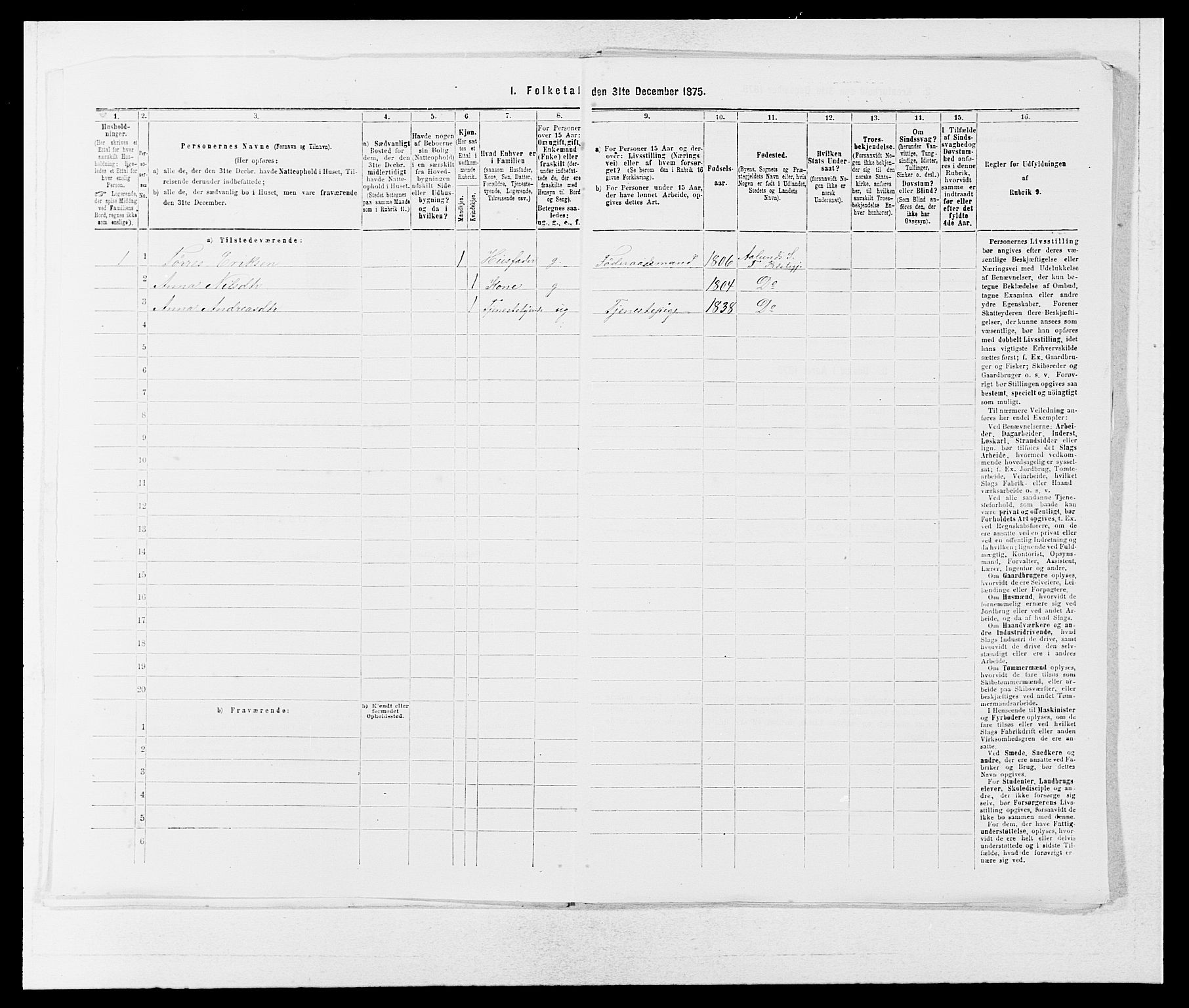 SAB, Folketelling 1875 for 1213P Fjelberg prestegjeld, 1875, s. 130