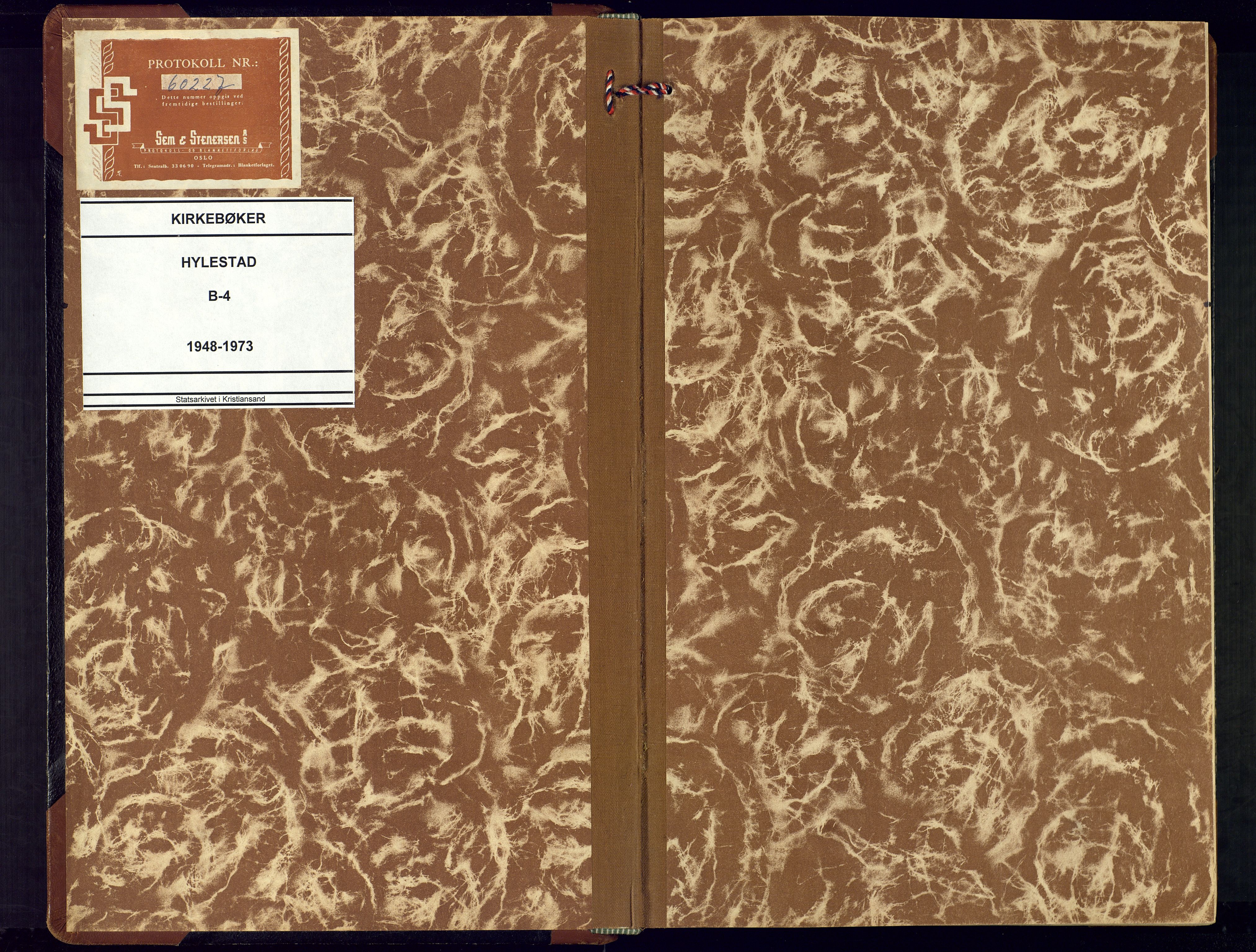 Valle sokneprestkontor, SAK/1111-0044/F/Fb/Fbb/L0004: Klokkerbok nr. B-4, 1948-1973