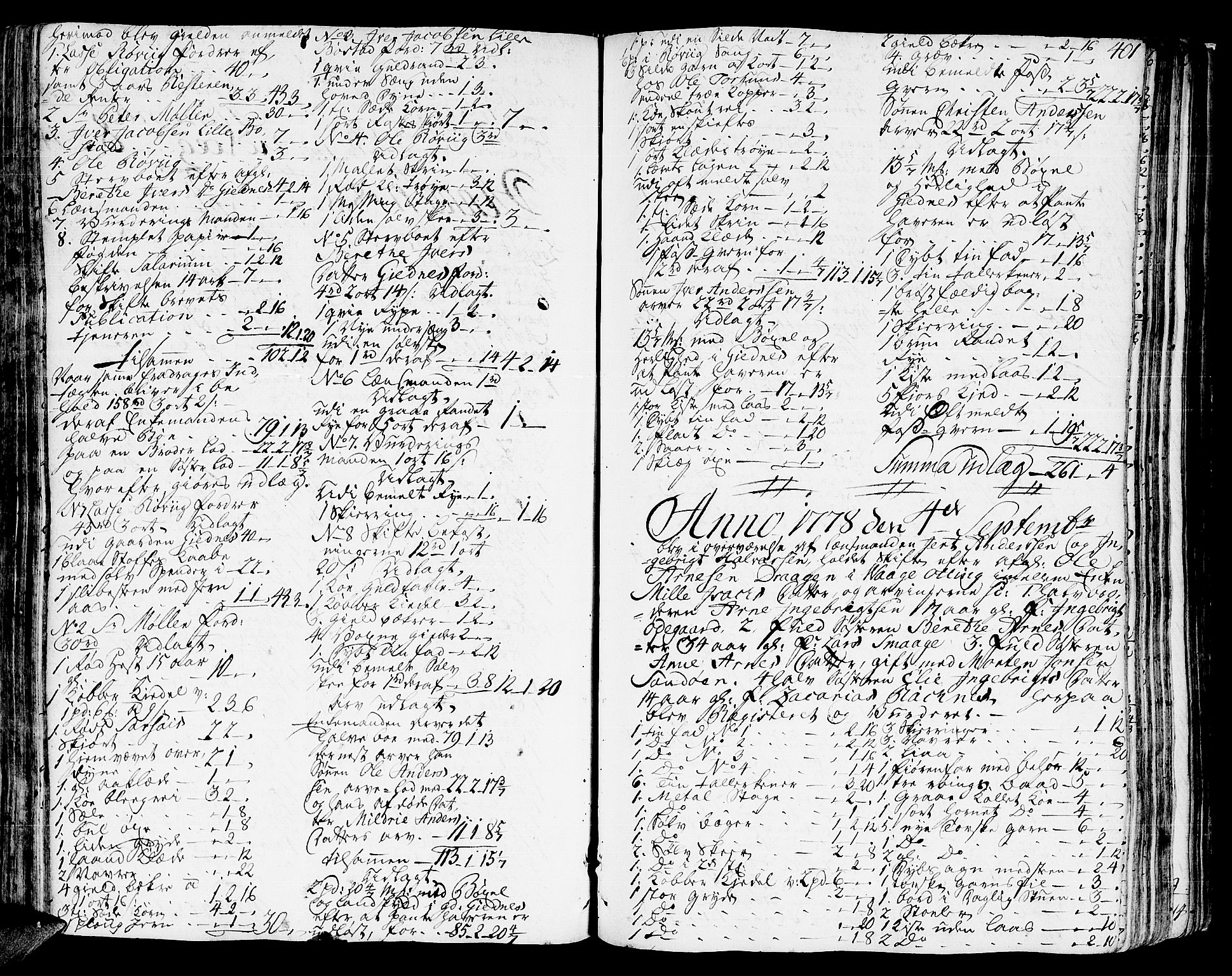 Romsdal sorenskriveri, SAT/A-4149/1/3/3A/L0010: Skifteprotokoll, 1774-1782, s. 400b-401a