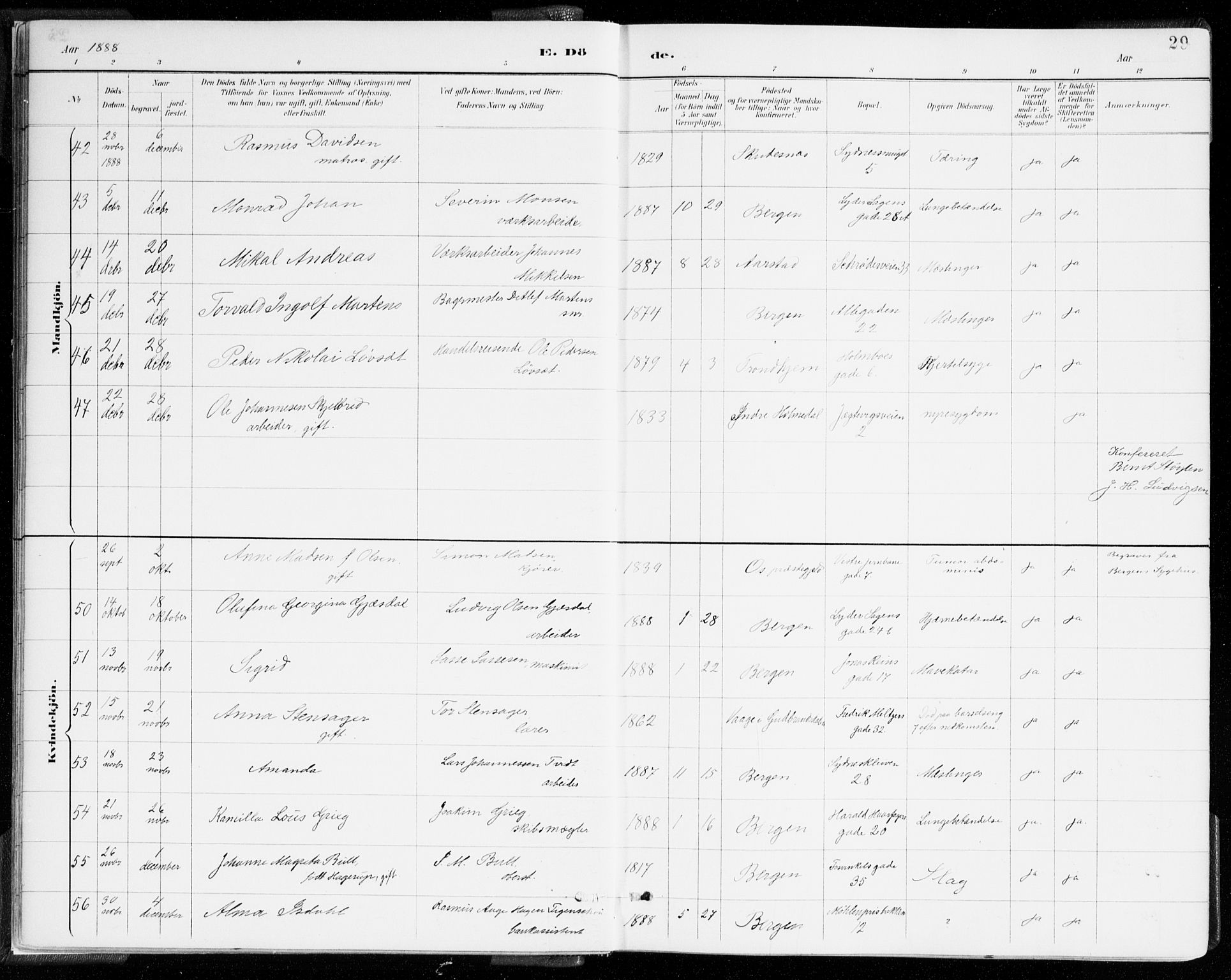 Johanneskirken sokneprestembete, SAB/A-76001/H/Haa/L0019: Ministerialbok nr. E 1, 1885-1915, s. 29