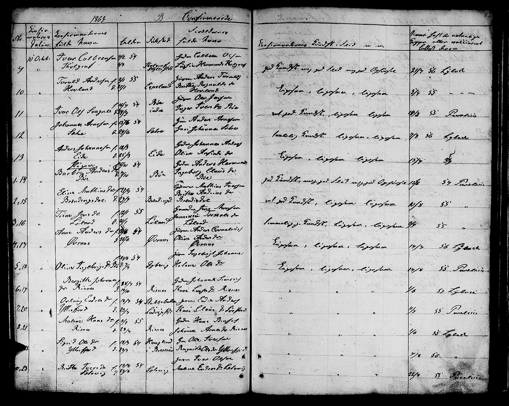 Hyllestad sokneprestembete, AV/SAB-A-80401: Klokkerbok nr. B 1, 1854-1889, s. 82