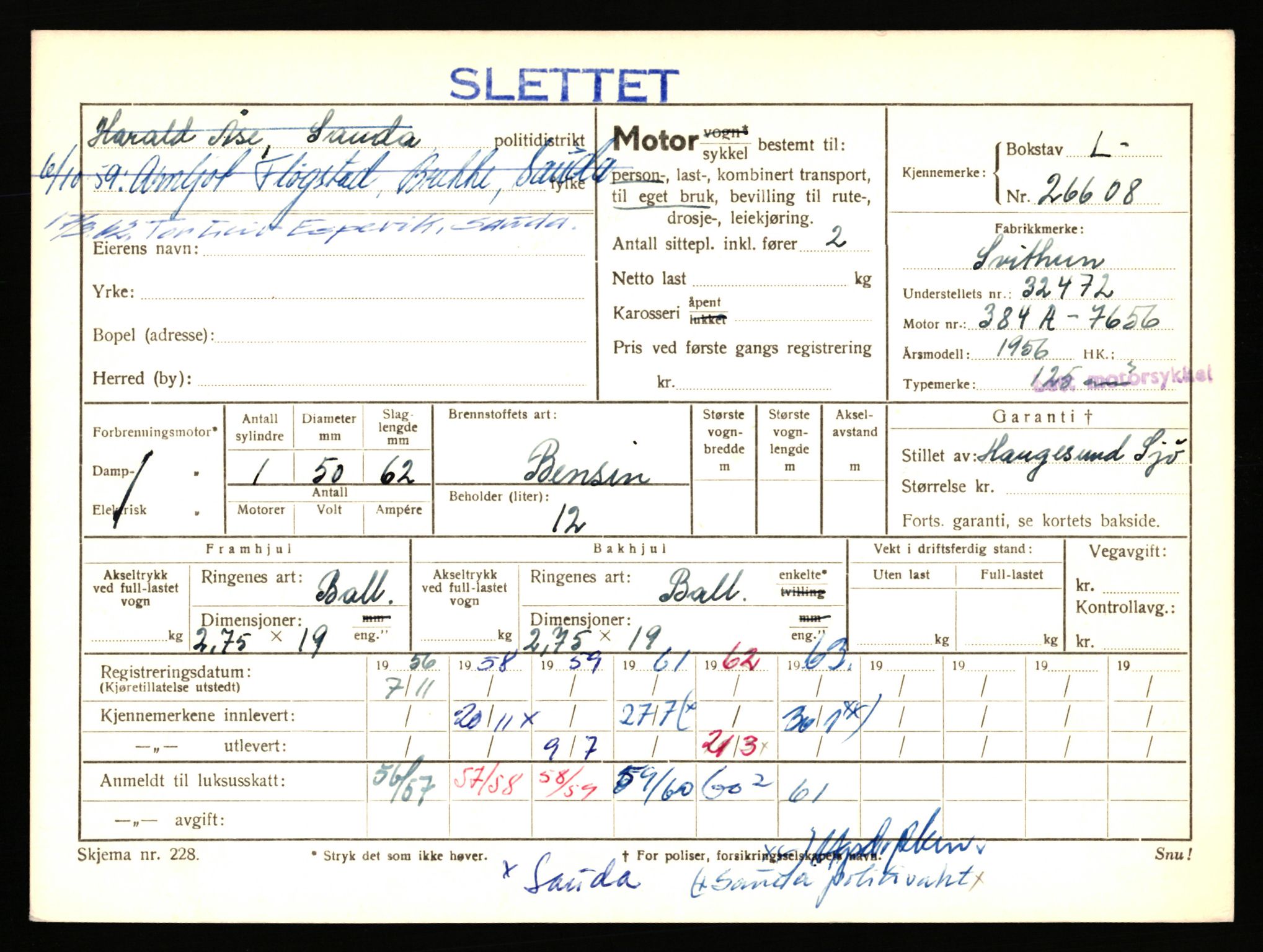 Stavanger trafikkstasjon, AV/SAST-A-101942/0/F/L0044: L-26300 - L-26999, 1930-1971, s. 847