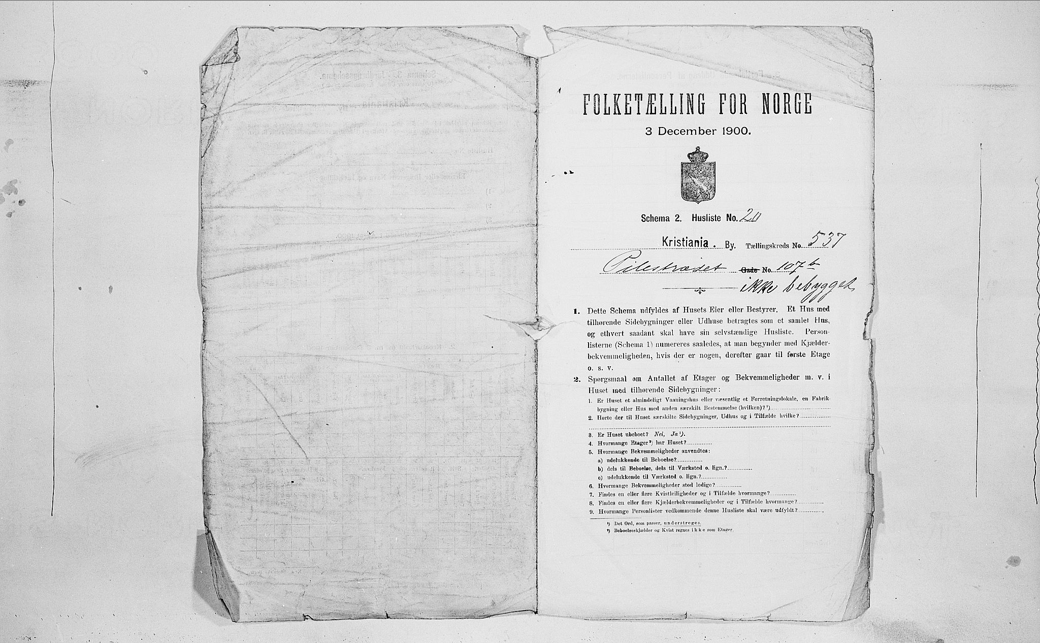 SAO, Folketelling 1900 for 0301 Kristiania kjøpstad, 1900, s. 72304