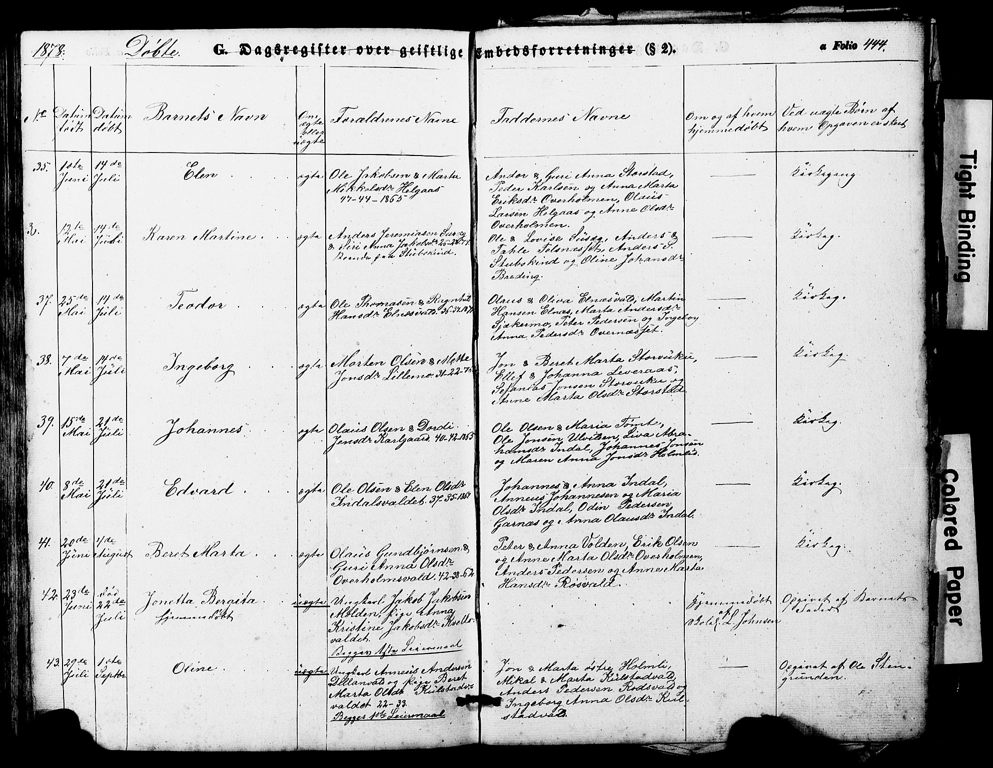 Ministerialprotokoller, klokkerbøker og fødselsregistre - Nord-Trøndelag, AV/SAT-A-1458/724/L0268: Klokkerbok nr. 724C04, 1846-1878, s. 444