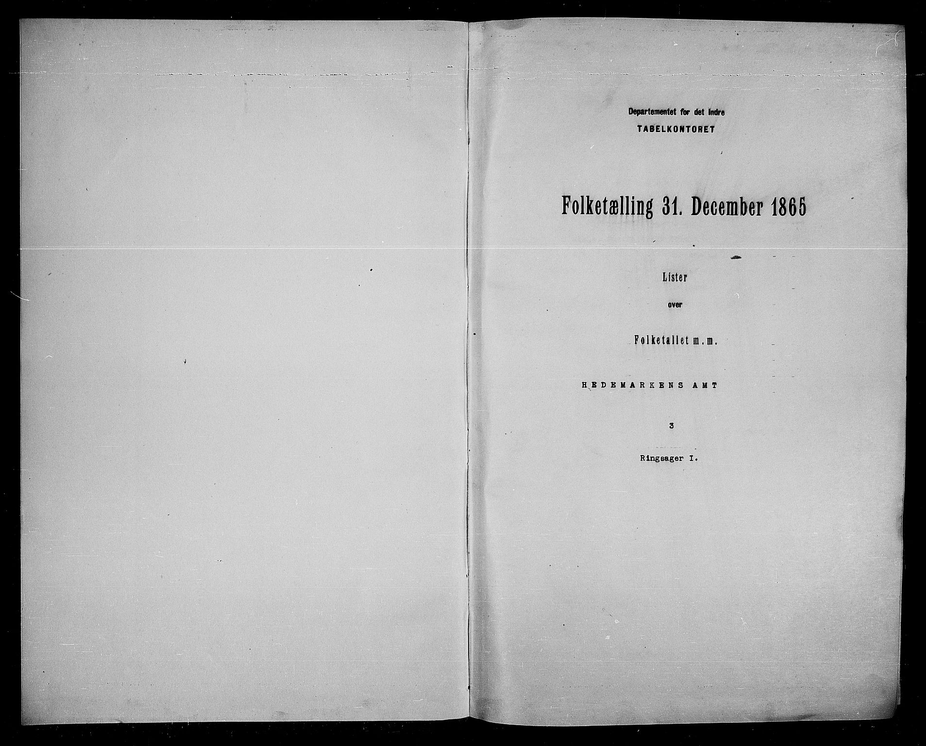 RA, Folketelling 1865 for 0412P Ringsaker prestegjeld, 1865, s. 3