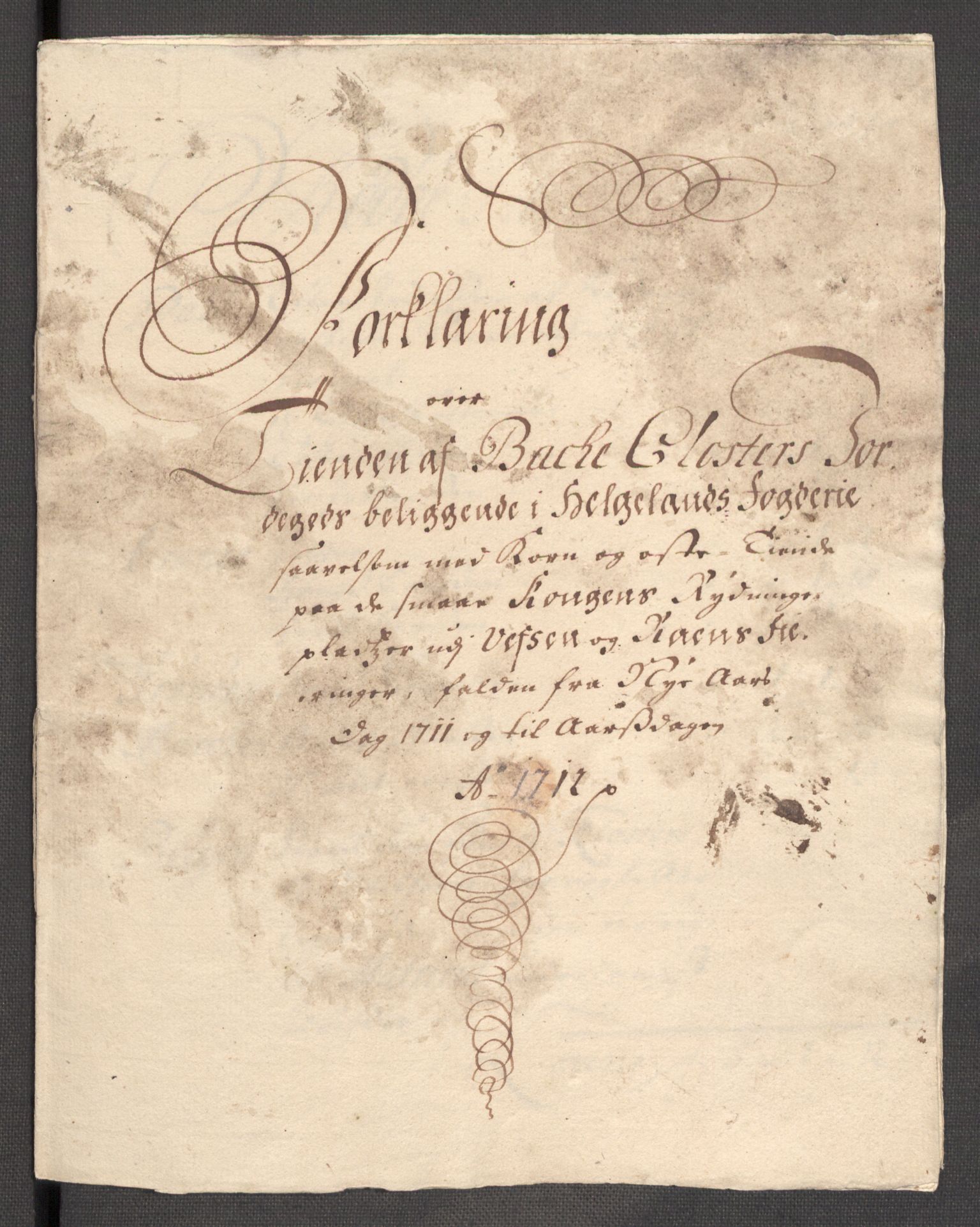 Rentekammeret inntil 1814, Reviderte regnskaper, Fogderegnskap, RA/EA-4092/R65/L4511: Fogderegnskap Helgeland, 1710-1711, s. 245