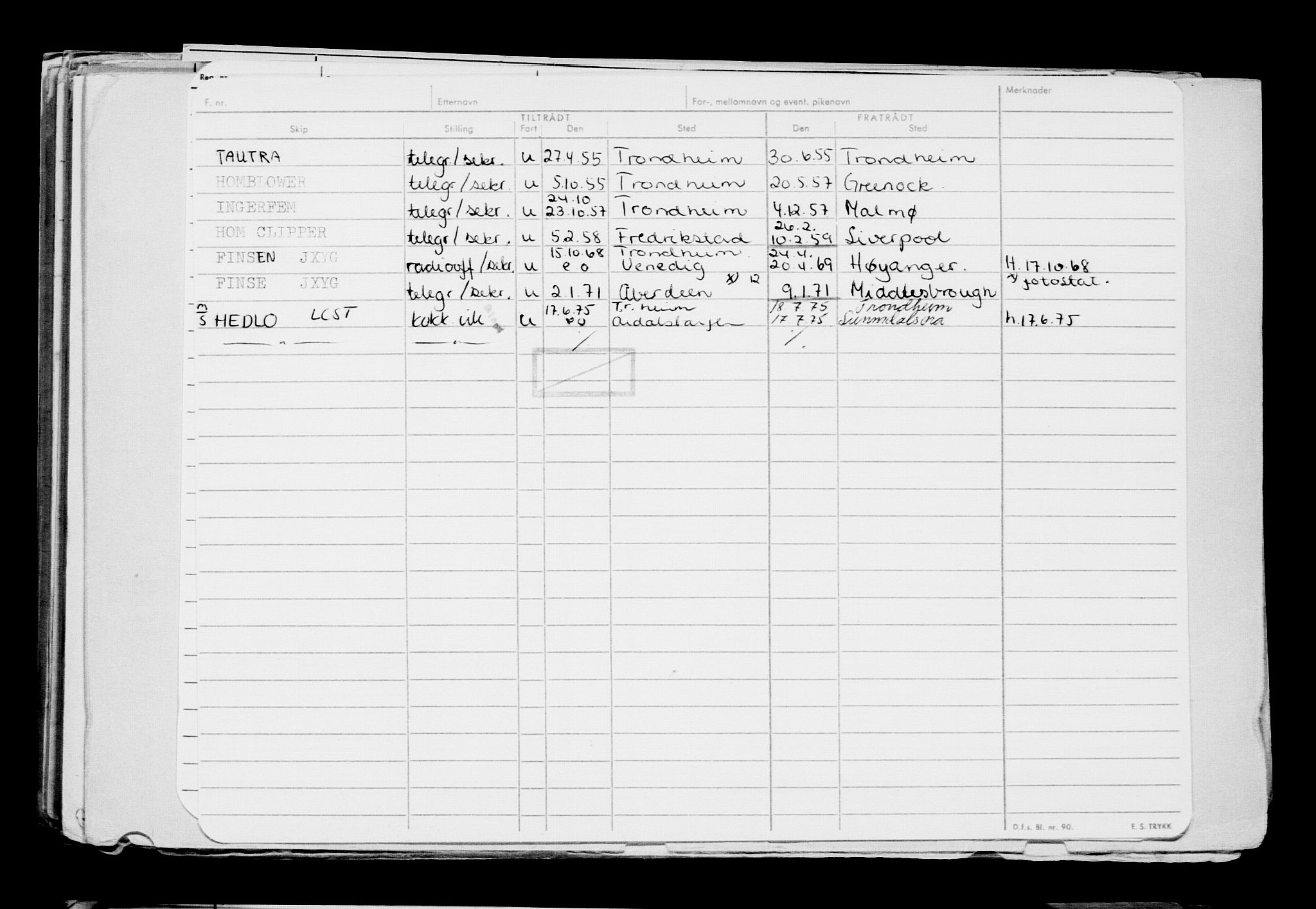 Direktoratet for sjømenn, AV/RA-S-3545/G/Gb/L0213: Hovedkort, 1922, s. 86