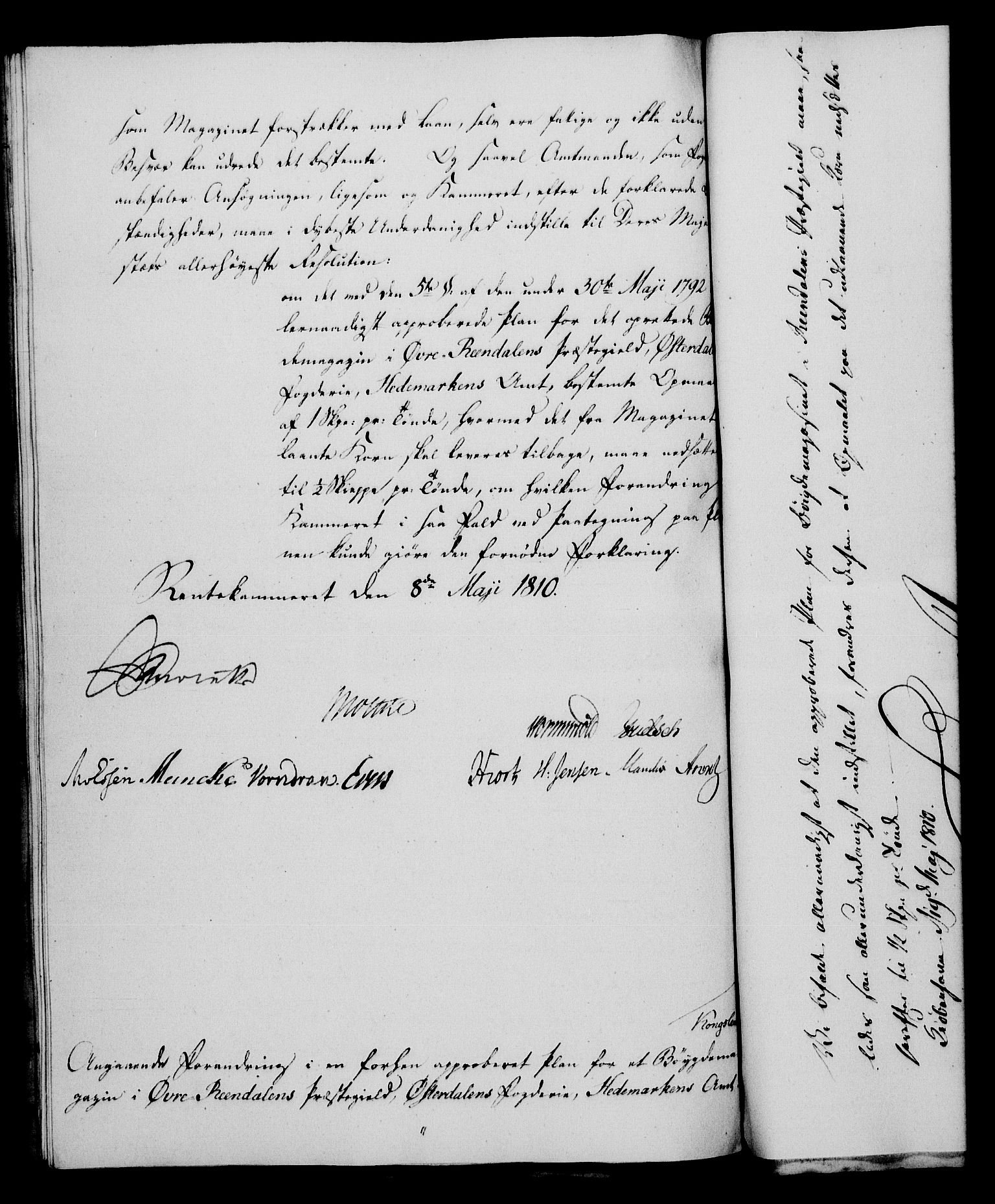 Rentekammeret, Kammerkanselliet, RA/EA-3111/G/Gf/Gfa/L0092: Norsk relasjons- og resolusjonsprotokoll (merket RK 52.92), 1810, s. 258