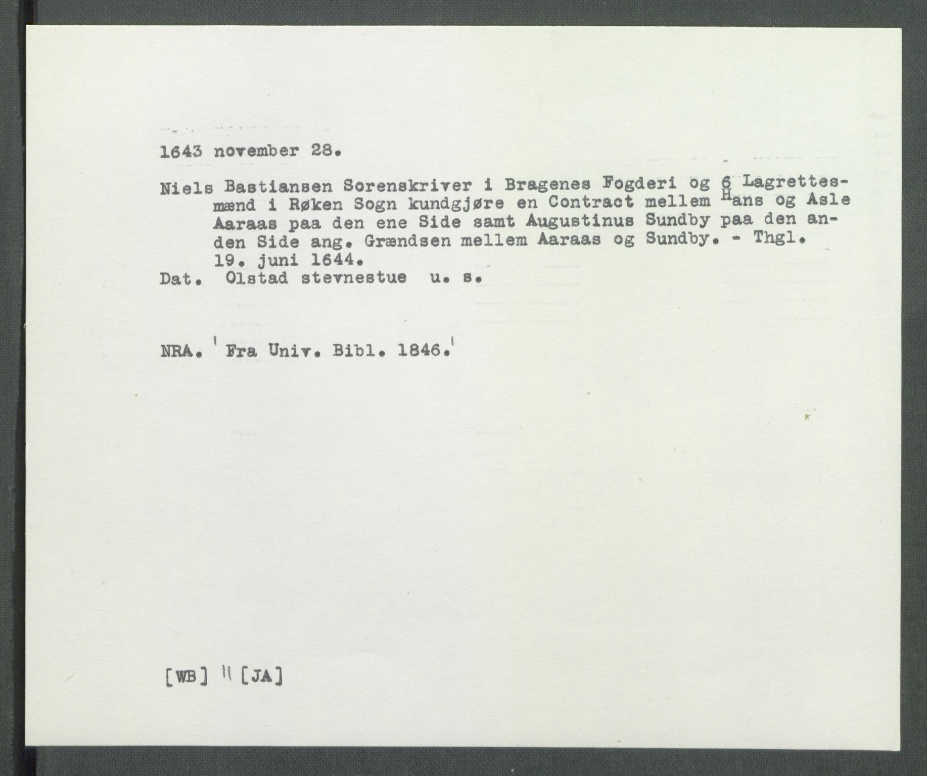 Riksarkivets diplomsamling, AV/RA-EA-5965/F02/L0157: Dokumenter, 1643, s. 103