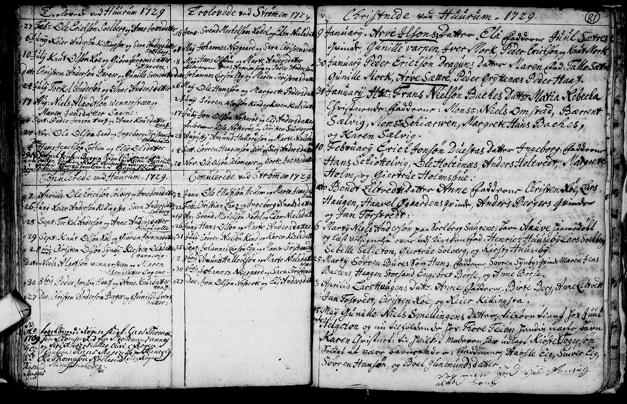 Hurum kirkebøker, AV/SAKO-A-229/F/Fa/L0001: Ministerialbok nr. 1, 1715-1732, s. 81