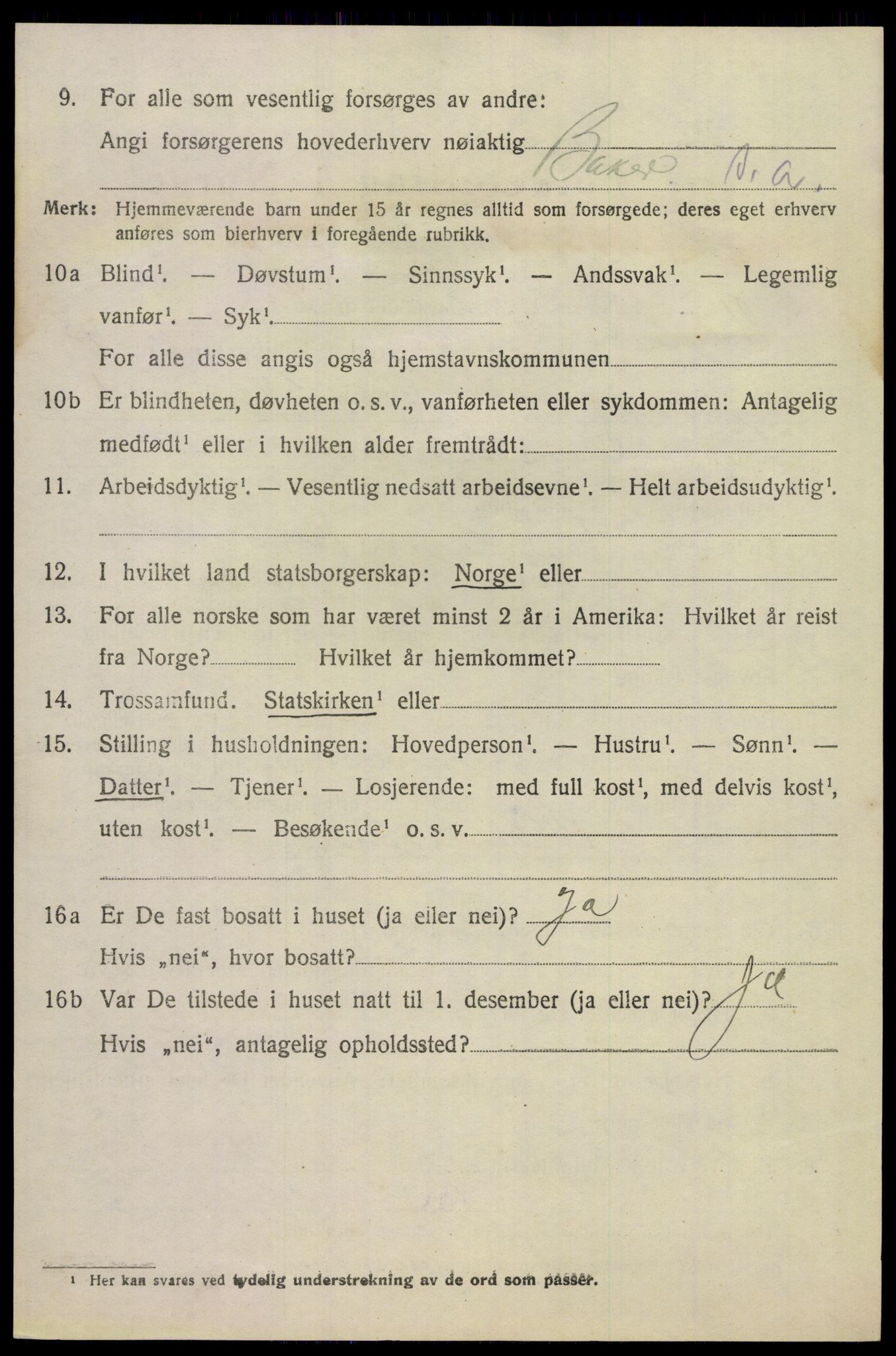 SAKO, Folketelling 1920 for 0825 Hovin herred, 1920, s. 1712
