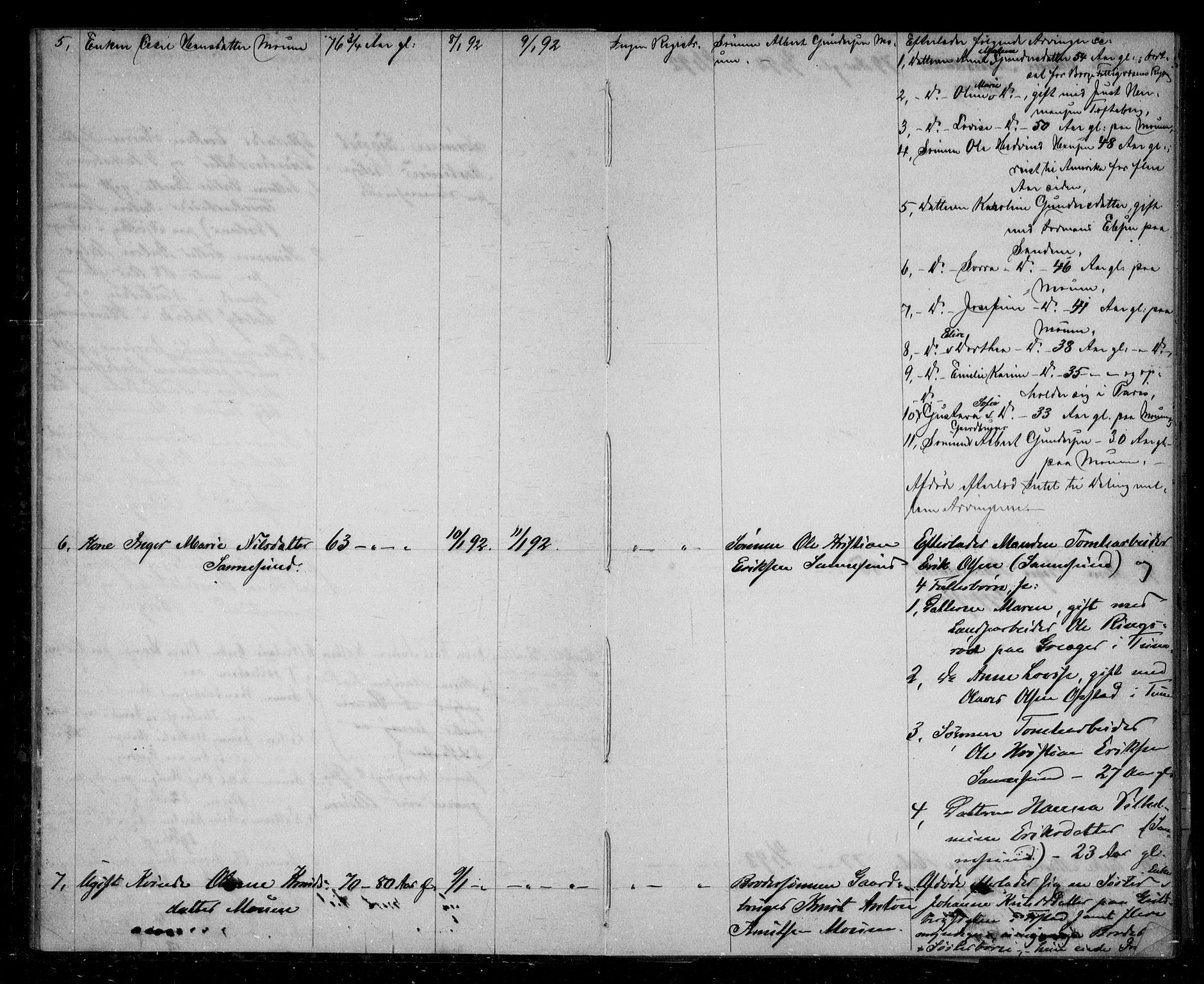 Borge lensmannskontor (Østfold), AV/SAO-A-10176/H/Ha/Haa/L0003: Dødsfallsprotokoll, 1890-1896
