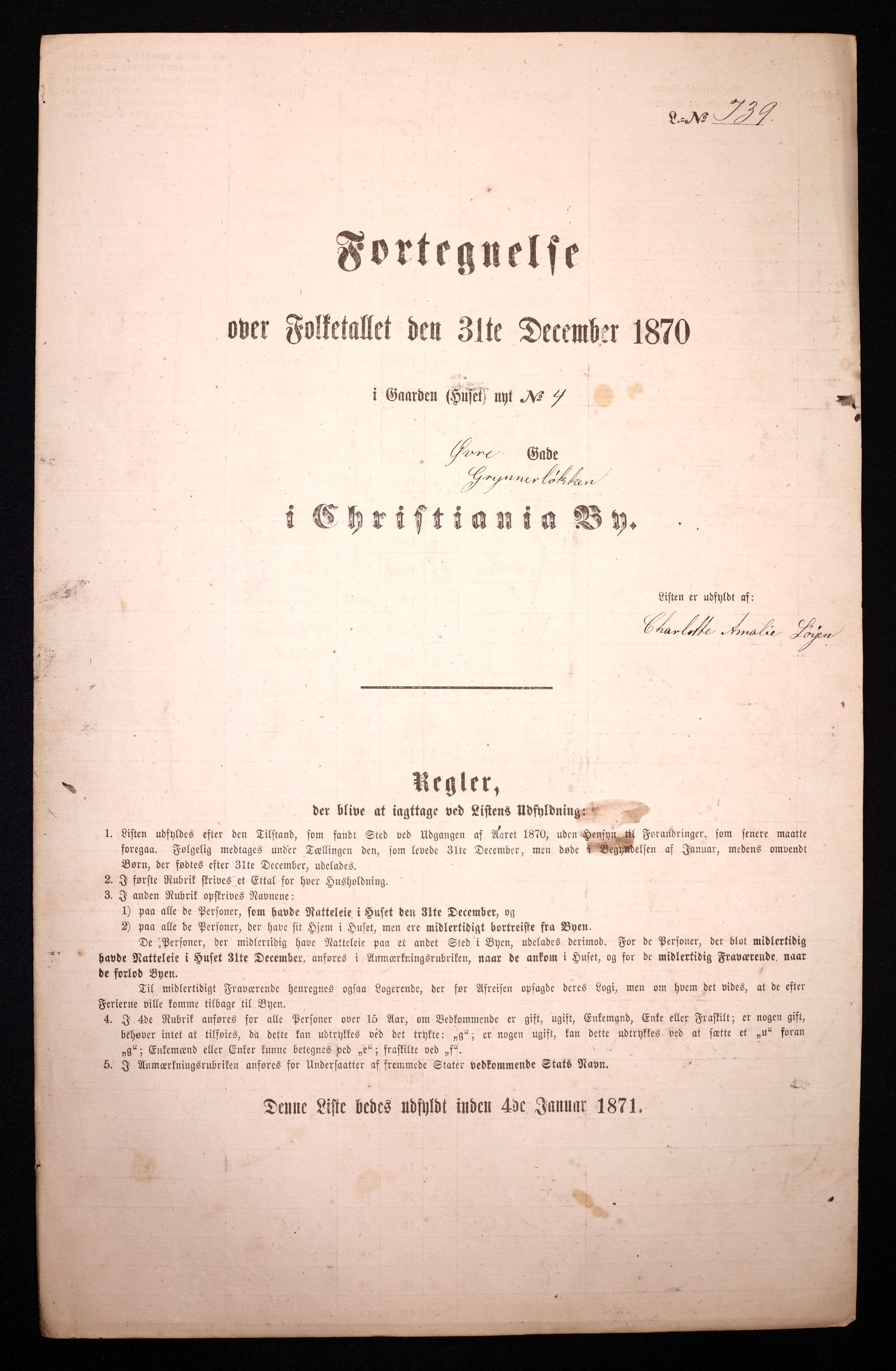 RA, Folketelling 1870 for 0301 Kristiania kjøpstad, 1870, s. 4665