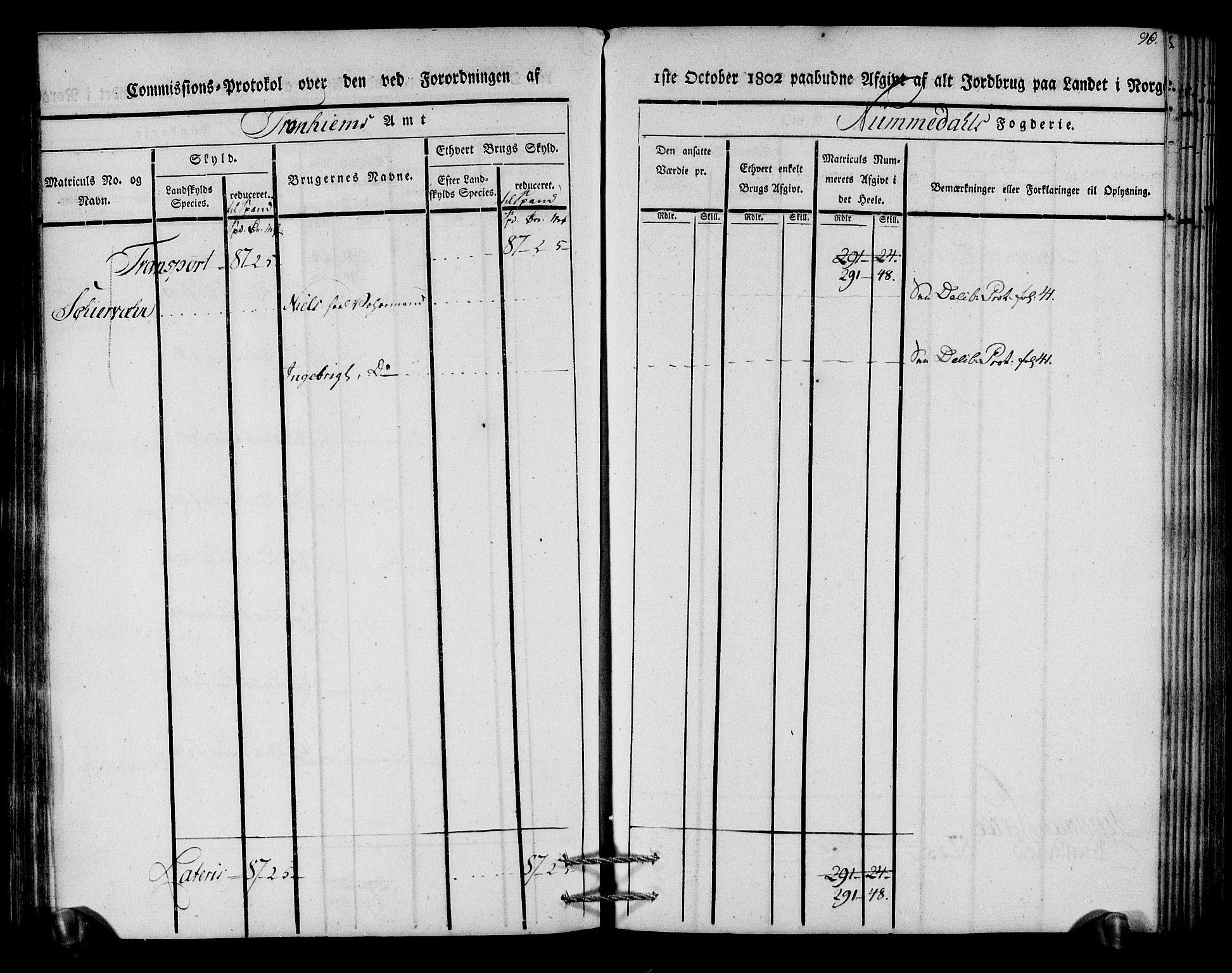 Rentekammeret inntil 1814, Realistisk ordnet avdeling, AV/RA-EA-4070/N/Ne/Nea/L0154: Namdalen fogderi. Kommisjonsprotokoll, 1803, s. 97