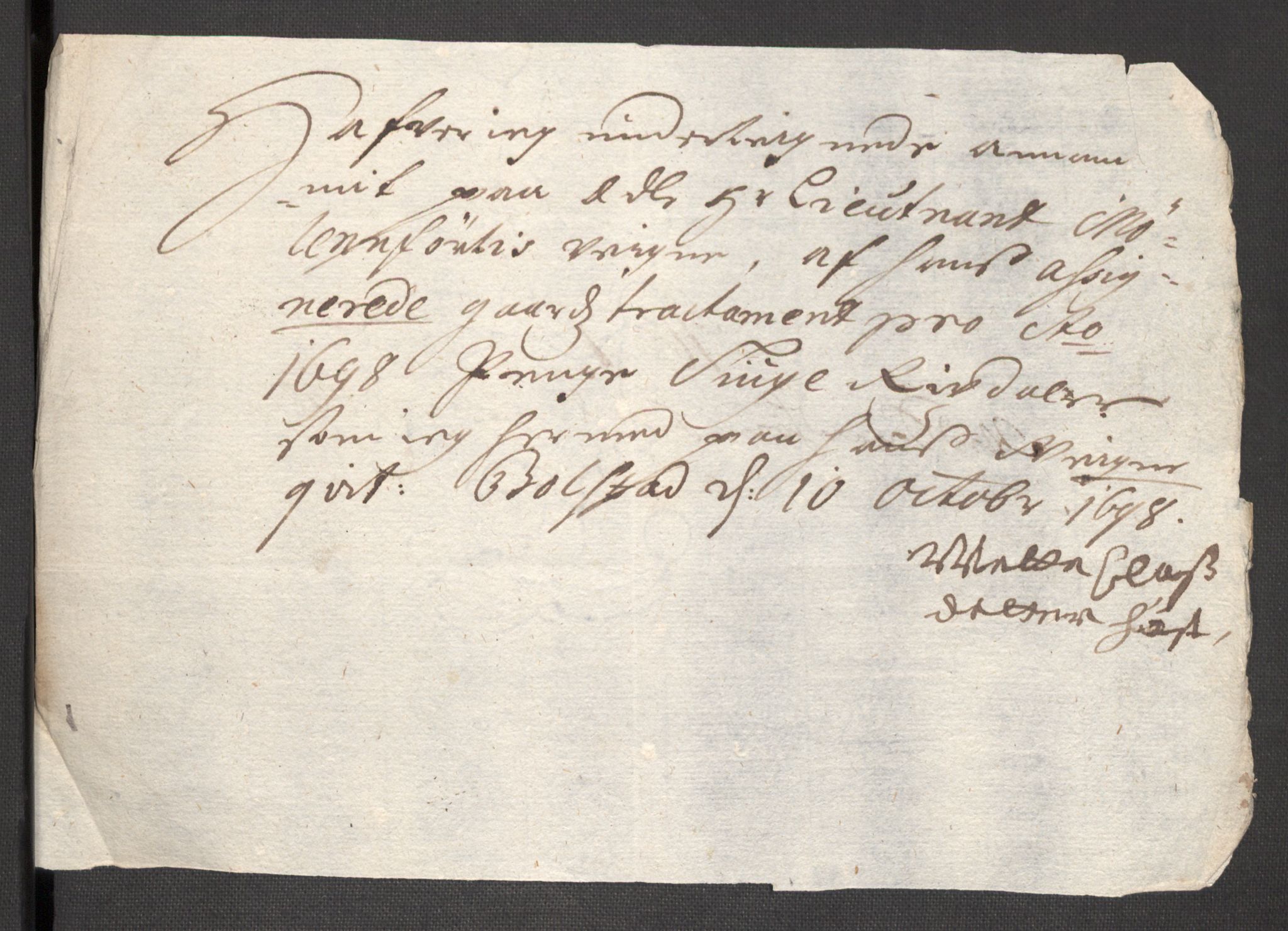 Rentekammeret inntil 1814, Reviderte regnskaper, Fogderegnskap, RA/EA-4092/R48/L2977: Fogderegnskap Sunnhordland og Hardanger, 1697-1698, s. 347