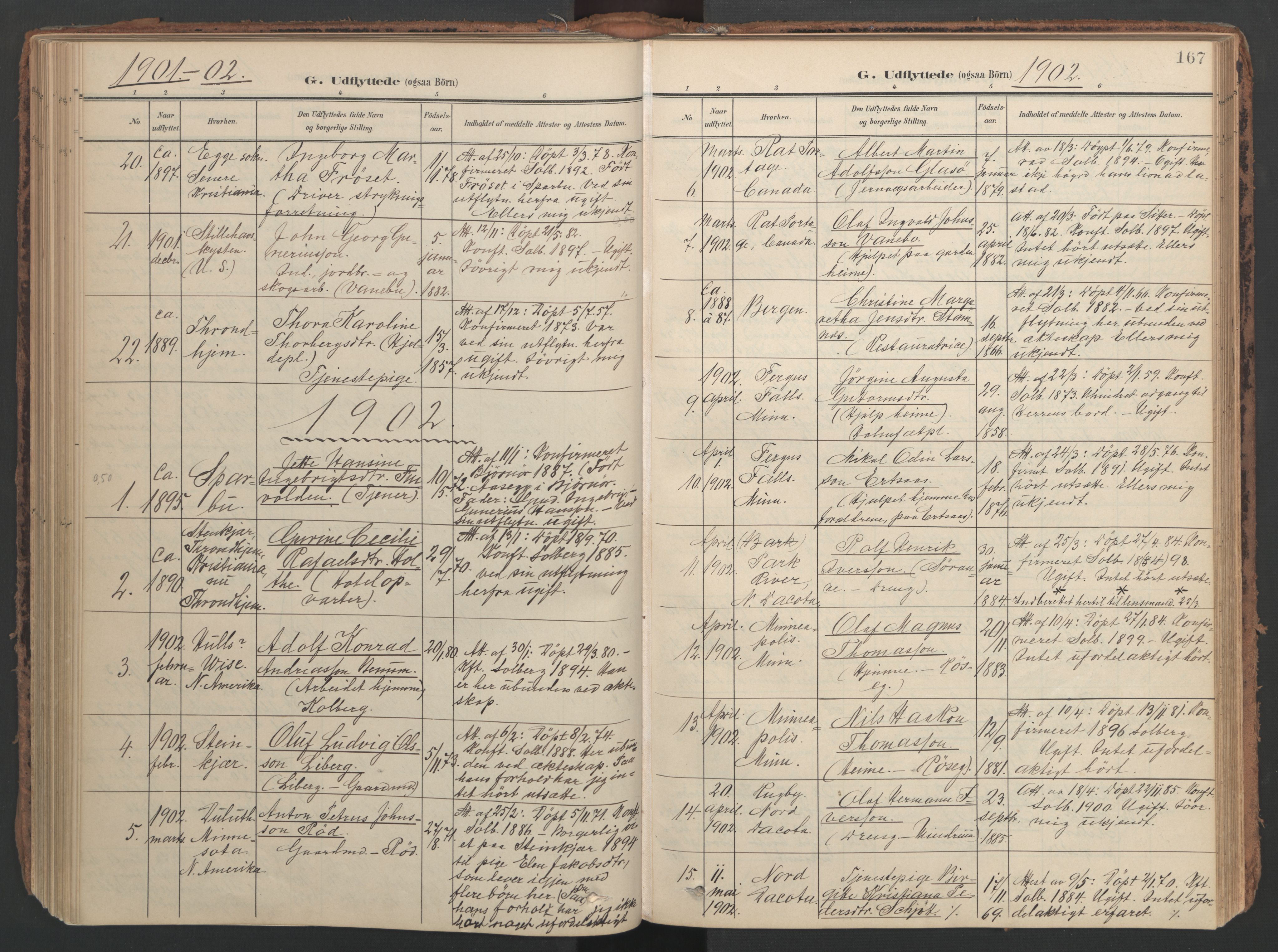 Ministerialprotokoller, klokkerbøker og fødselsregistre - Nord-Trøndelag, SAT/A-1458/741/L0397: Ministerialbok nr. 741A11, 1901-1911, s. 167