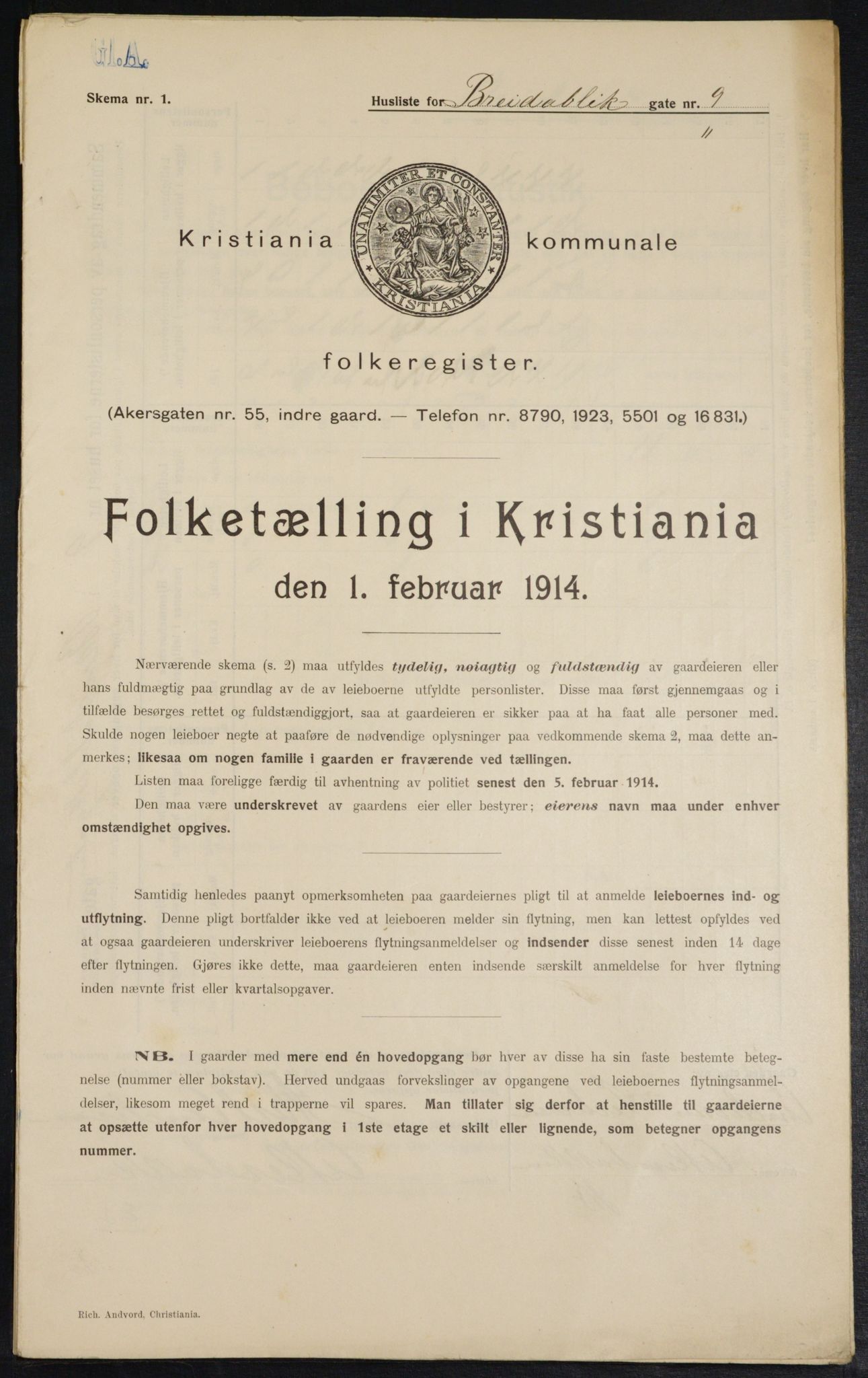 OBA, Kommunal folketelling 1.2.1914 for Kristiania, 1914, s. 8112
