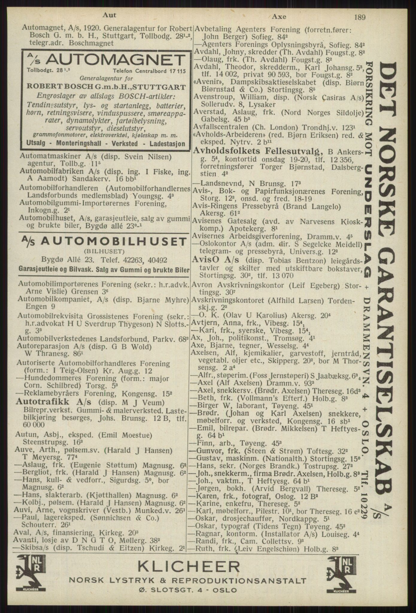 Kristiania/Oslo adressebok, PUBL/-, 1939, s. 189