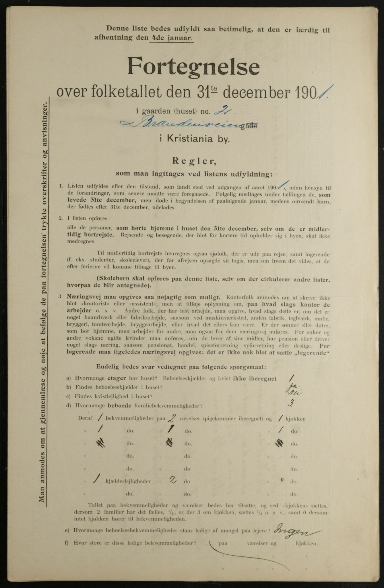 OBA, Kommunal folketelling 31.12.1901 for Kristiania kjøpstad, 1901, s. 1427