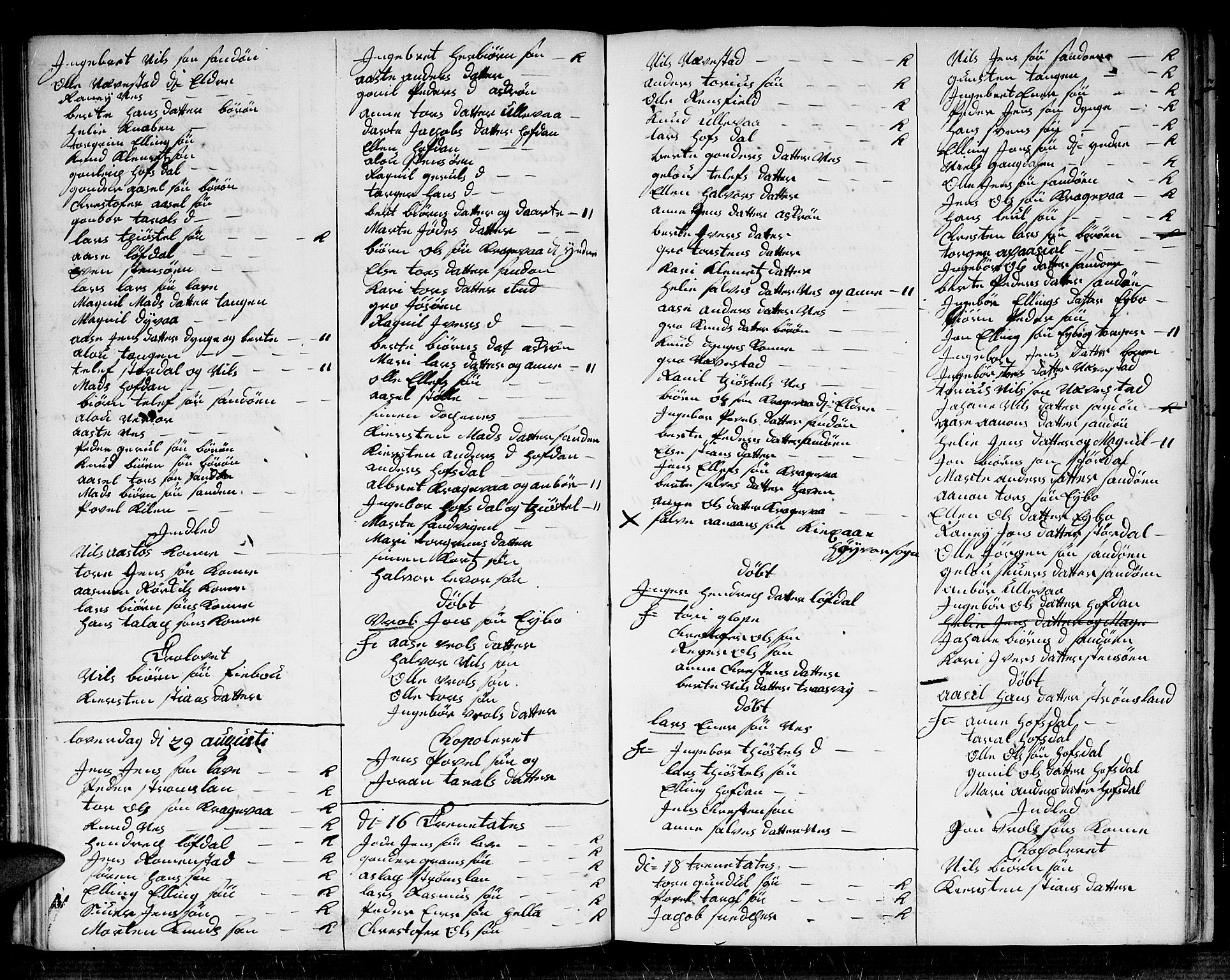 Dypvåg sokneprestkontor, AV/SAK-1111-0007/F/Fb/Fba/L0006: Klokkerbok nr. B 6, 1746-1762, s. 30