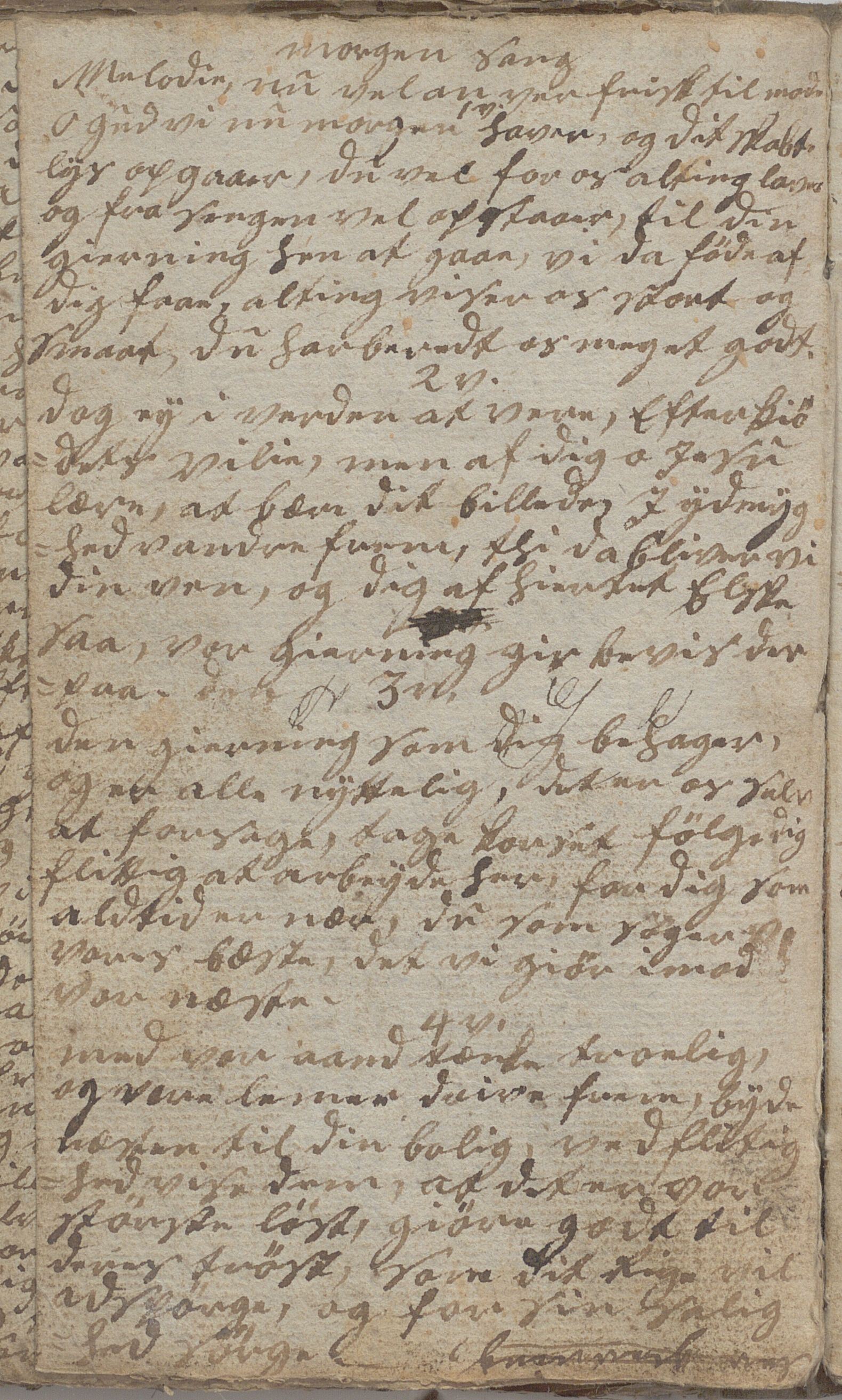 Heggtveitsamlingen, TMF/A-1007/H/L0046/0007: Brev, kopibøker, prekener, manus etc.  / "Fossem" - Kopibok. Sanger og brev, 1800-1802