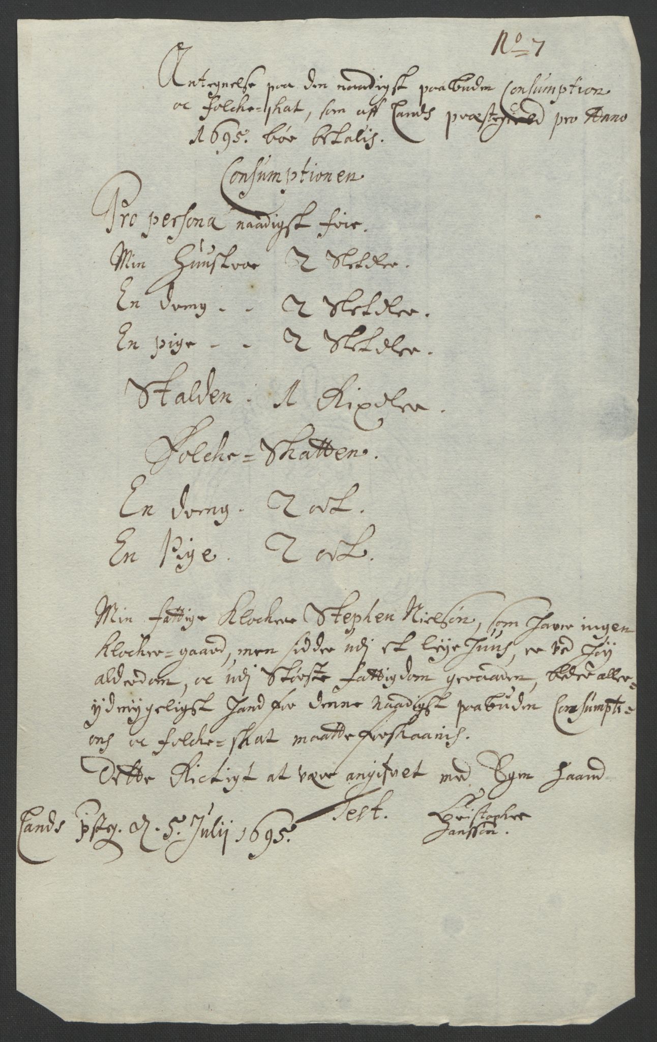 Rentekammeret inntil 1814, Reviderte regnskaper, Fogderegnskap, AV/RA-EA-4092/R18/L1293: Fogderegnskap Hadeland, Toten og Valdres, 1695, s. 134