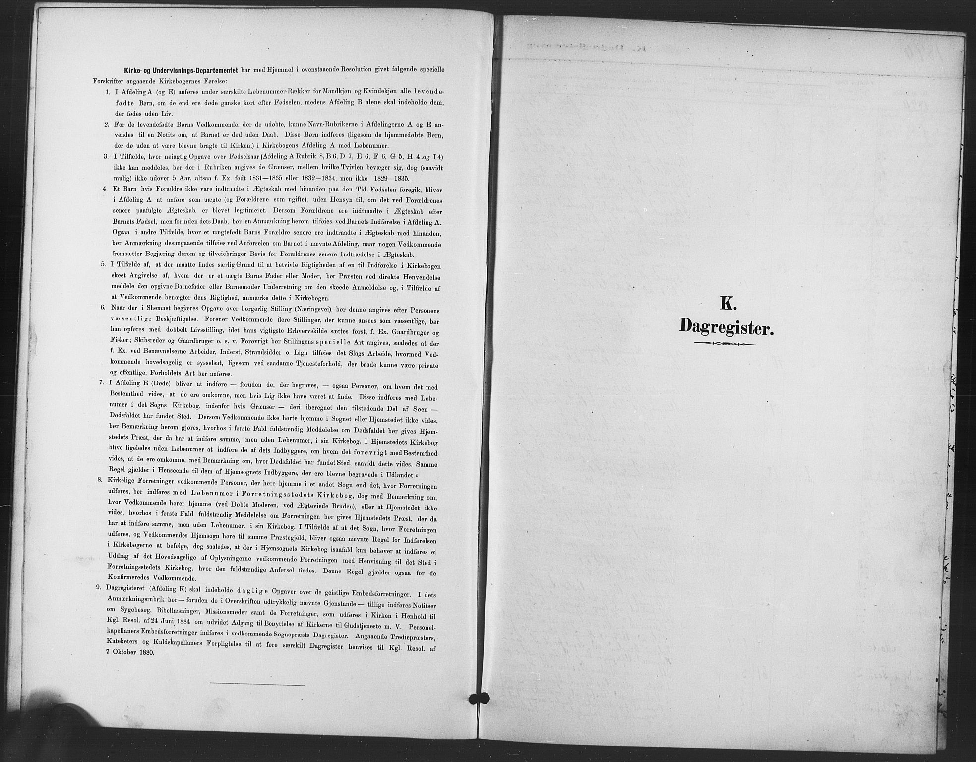 Trefoldighet prestekontor Kirkebøker, SAO/A-10882/I/Ia/L0005: Dagregister nr. 5, 1890-1905
