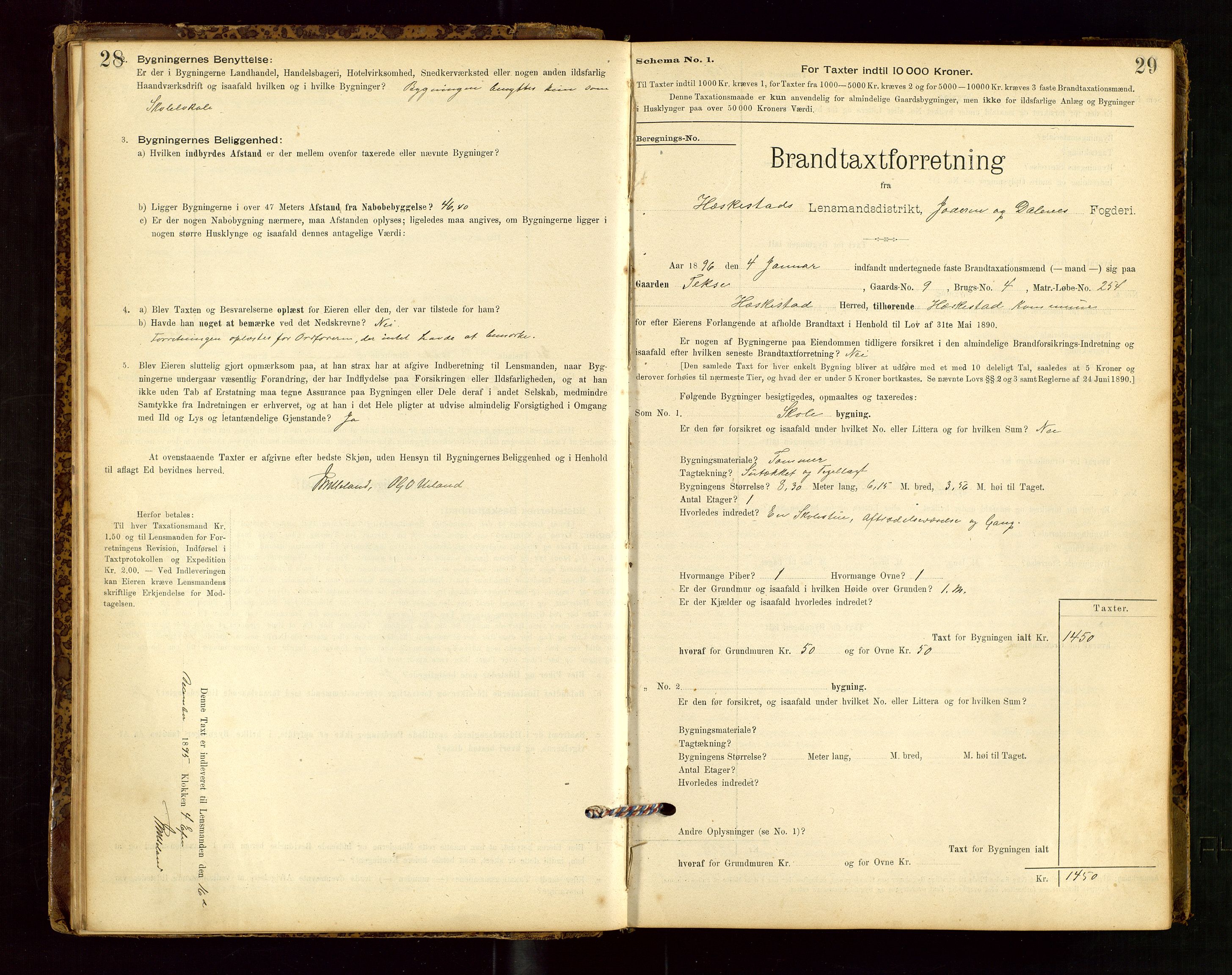 Heskestad lensmannskontor, SAST/A-100304/Gob/L0001: "Brandtaxationsprotokol", 1894-1915, s. 28-29