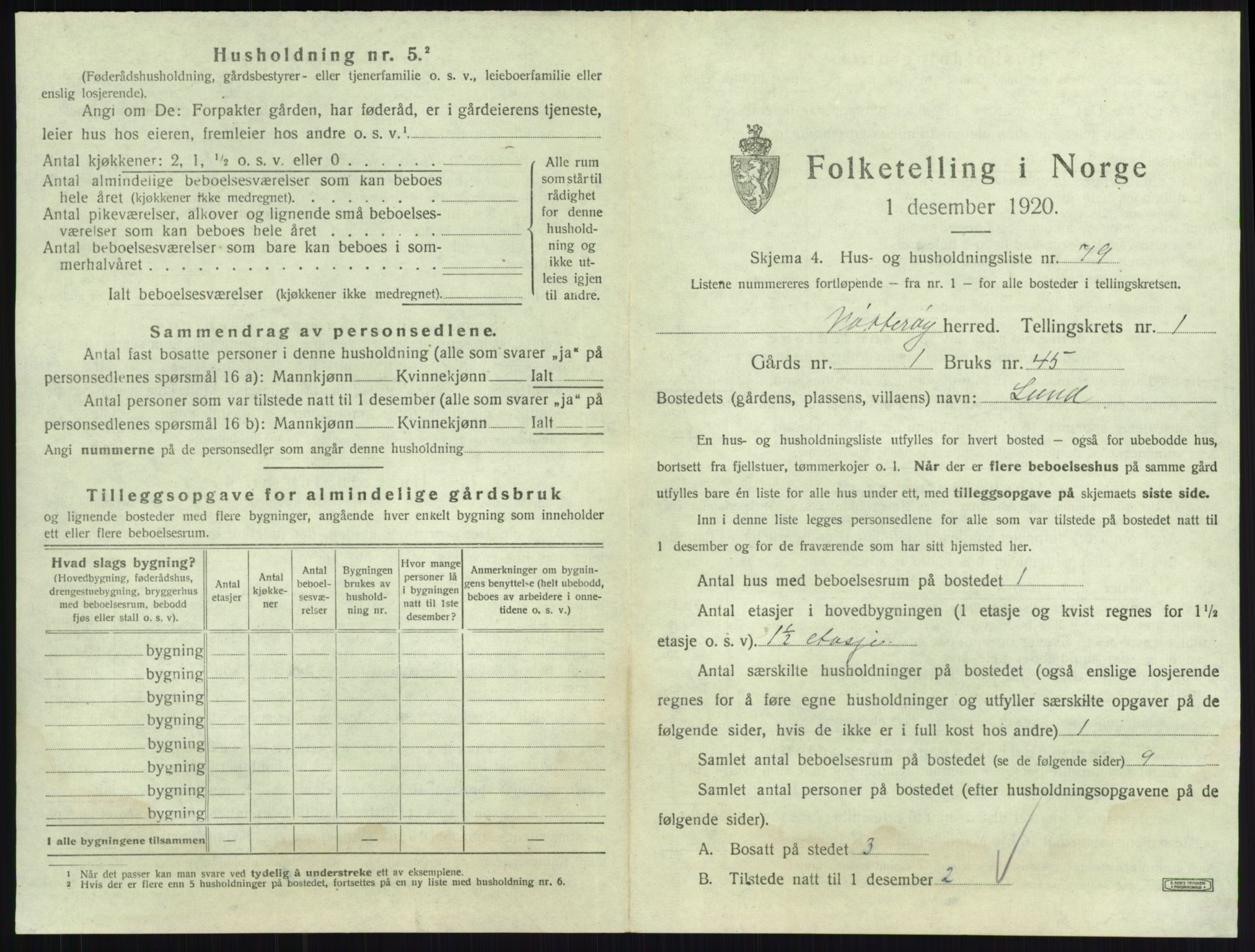 SAKO, Folketelling 1920 for 0722 Nøtterøy herred, 1920, s. 226