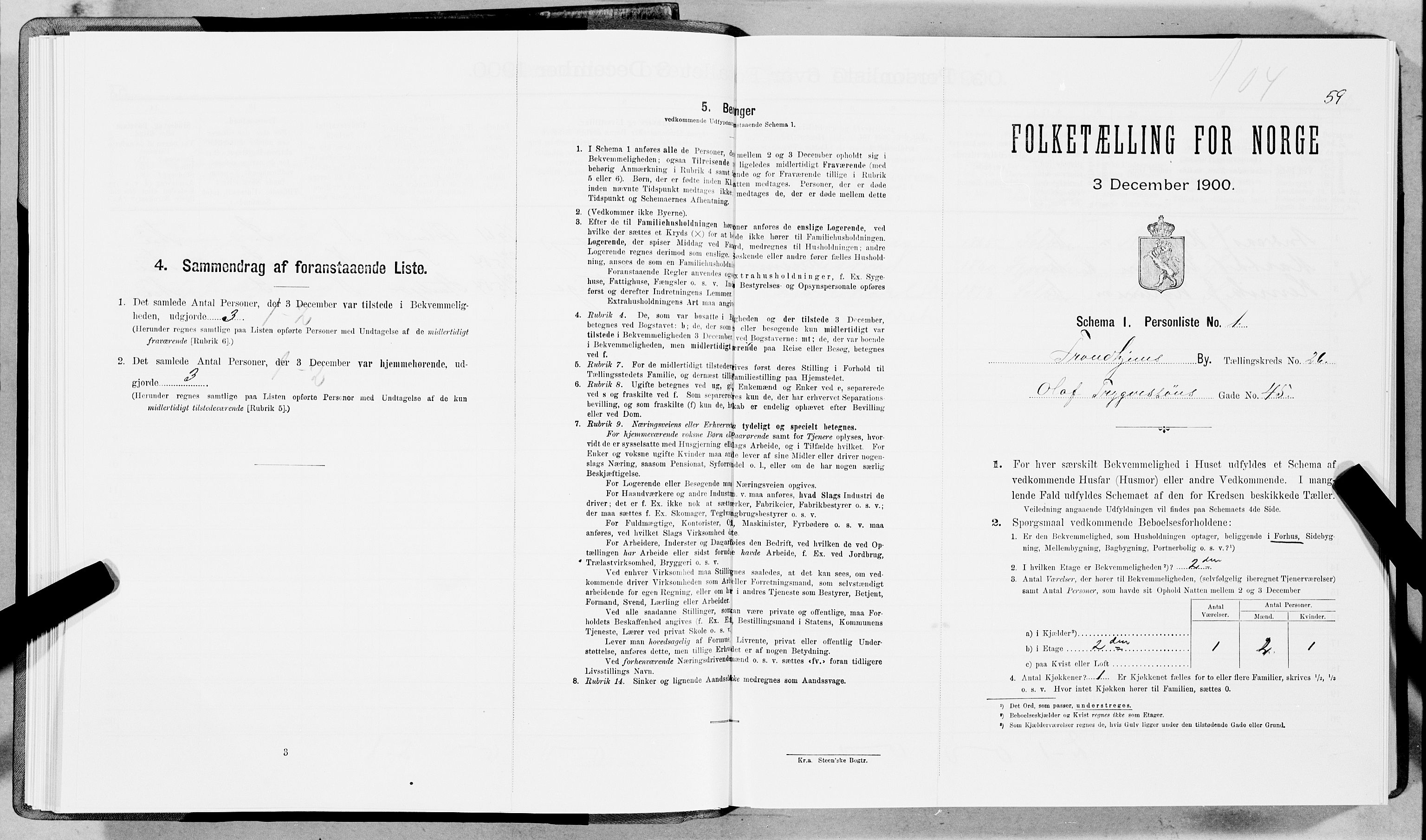 SAT, Folketelling 1900 for 1601 Trondheim kjøpstad, 1900, s. 4067