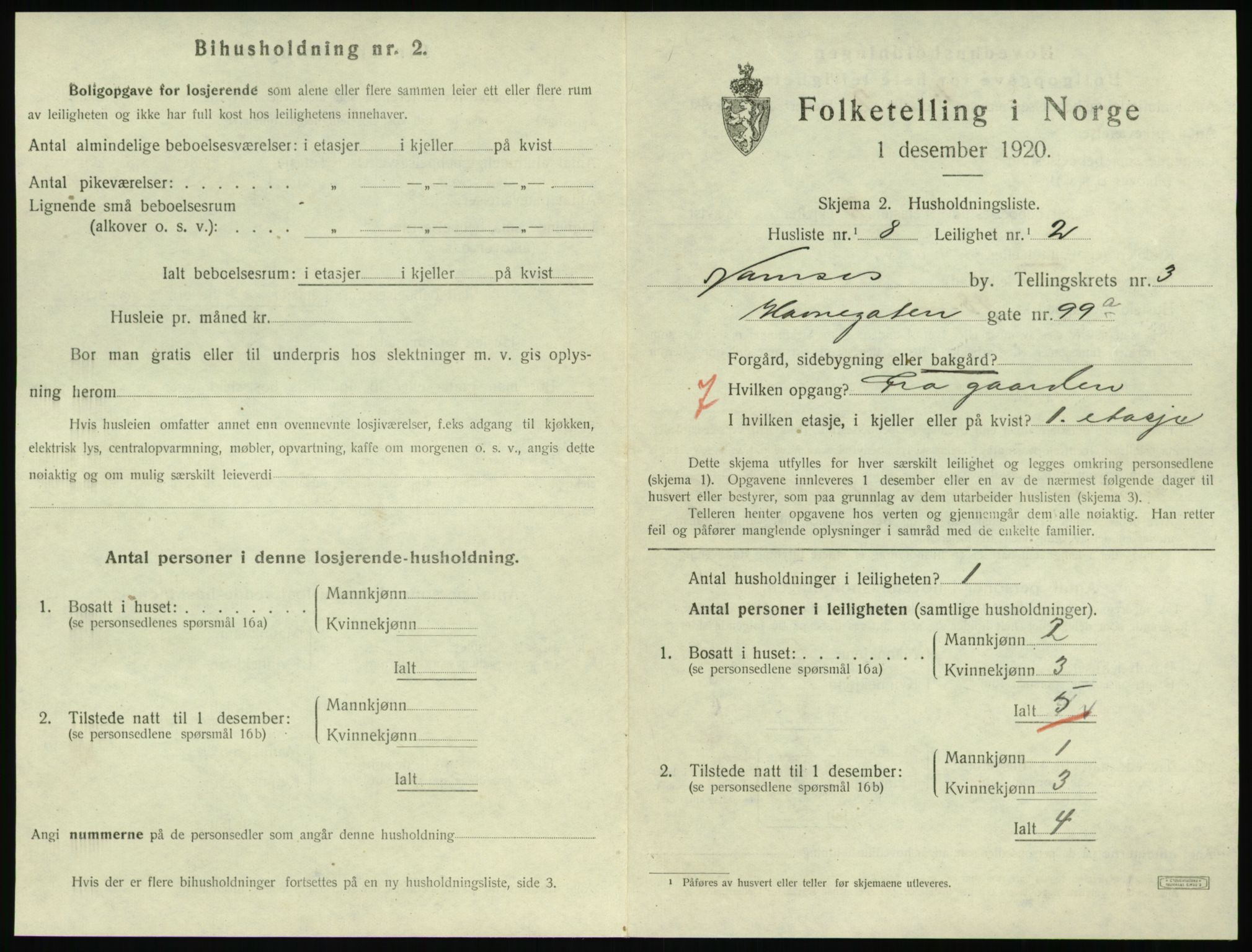 SAT, Folketelling 1920 for 1703 Namsos ladested, 1920, s. 1157
