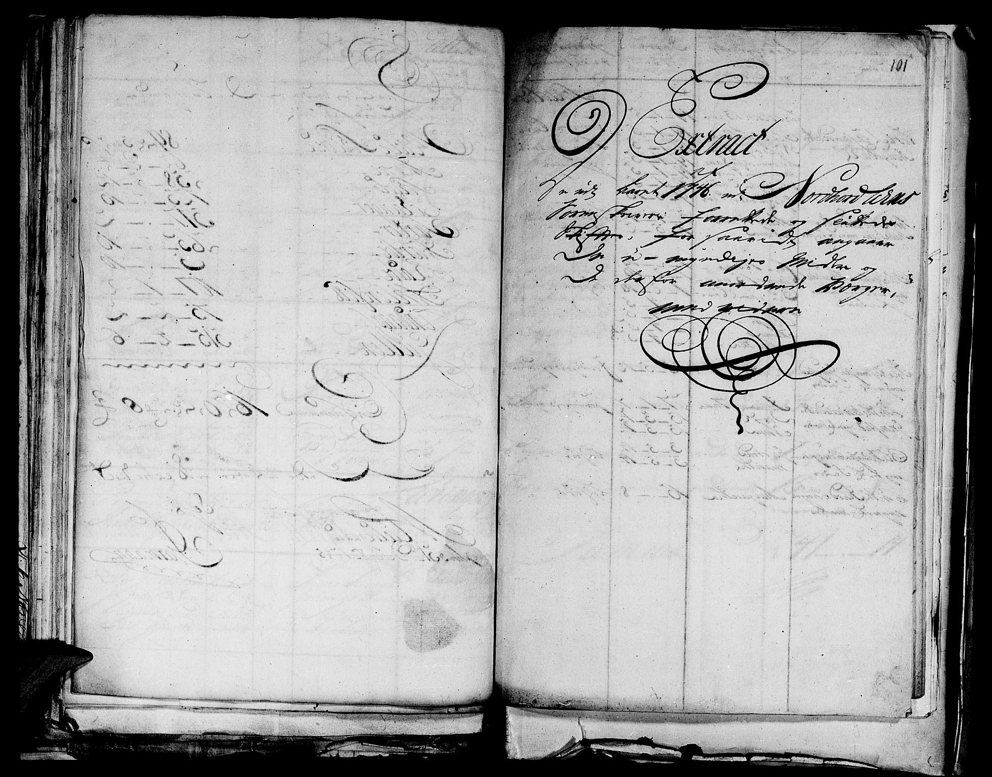 Stiftamtmannen i Bergen, AV/SAB-A-100006/F/Fd/Fdd/0003 / Lnr. 1972 - Nordhordland, 1731-1748, s. 100b-101a