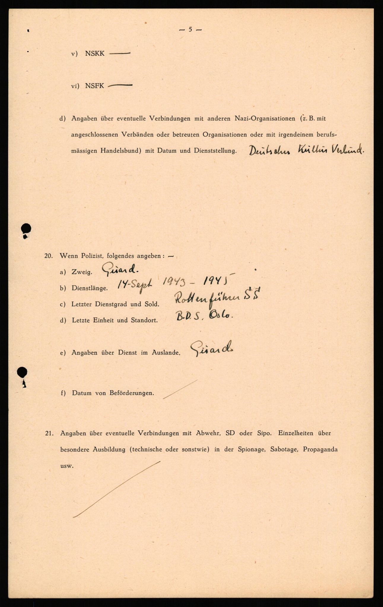 Forsvaret, Forsvarets overkommando II, RA/RAFA-3915/D/Db/L0041: CI Questionaires.  Diverse nasjonaliteter., 1945-1946, s. 31