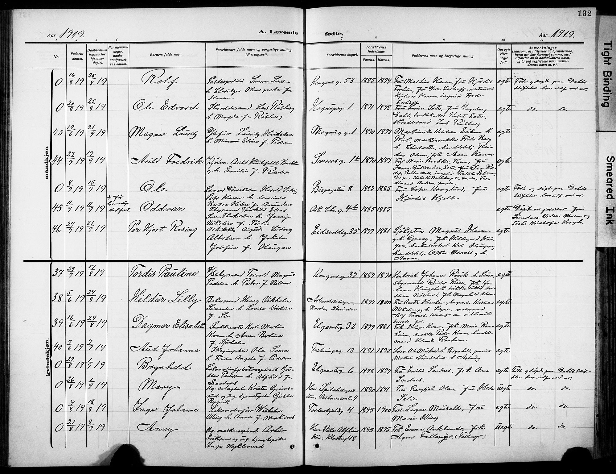 Ministerialprotokoller, klokkerbøker og fødselsregistre - Sør-Trøndelag, AV/SAT-A-1456/601/L0096: Klokkerbok nr. 601C14, 1911-1931, s. 132